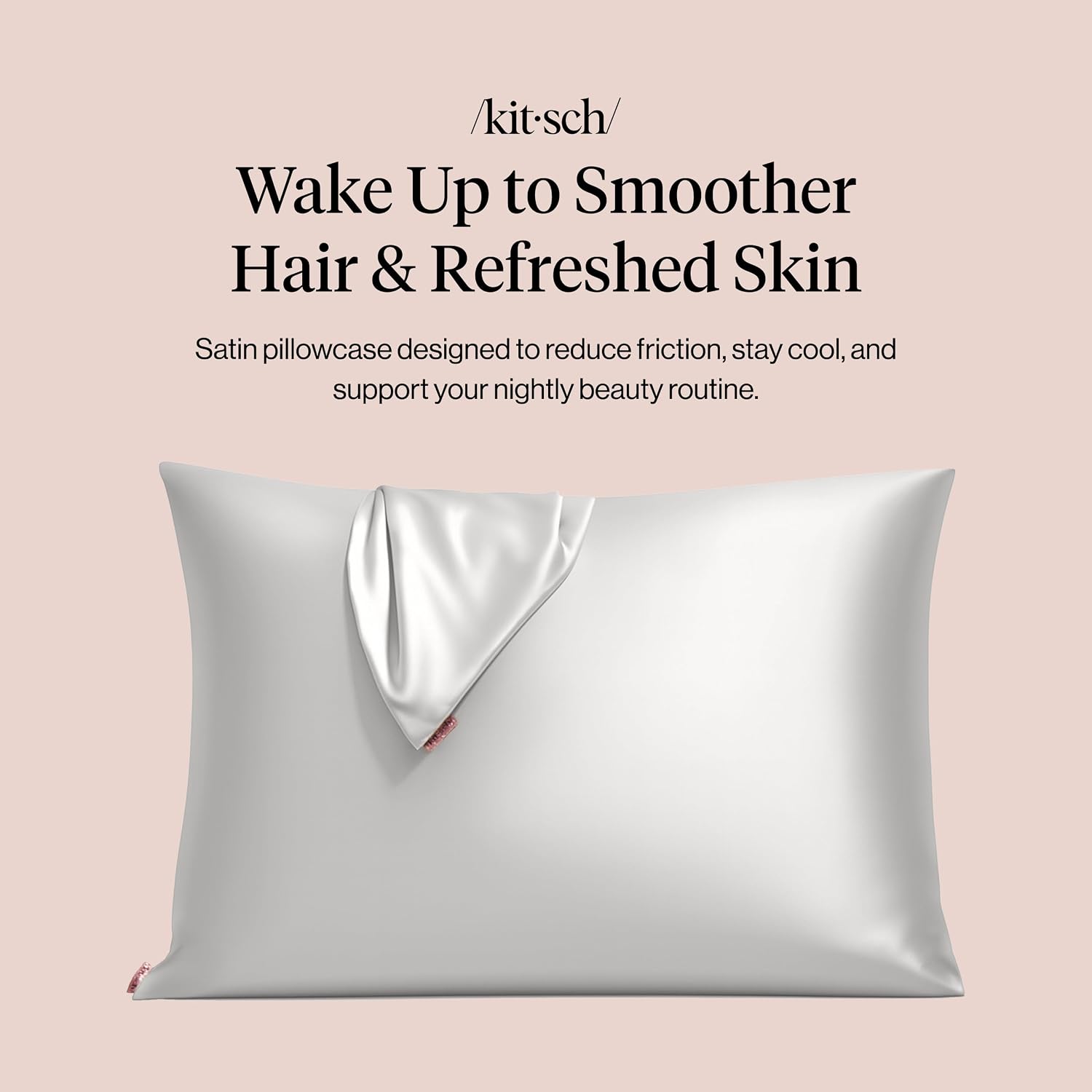 Thumbnail 1 de Kitsch Satin pillowcase 19x26 smooth comfort