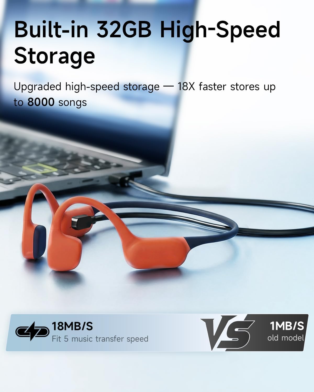 Thumbnail 6 de Swimming Headphones with Bone Conduction and 32GB MP3 — Open-Ear, IP68, Bluetooth 6.0
