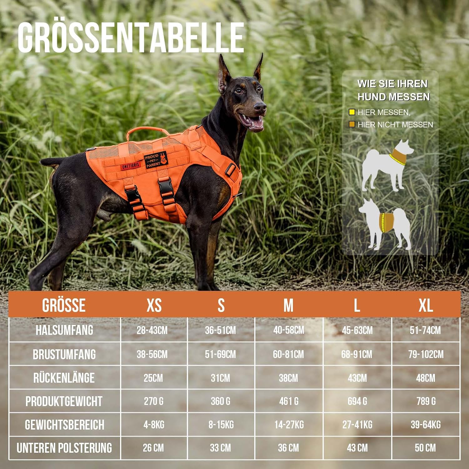 Detalle 2 de OneTigris No-Pull Hundegeschirr AIRE MESH