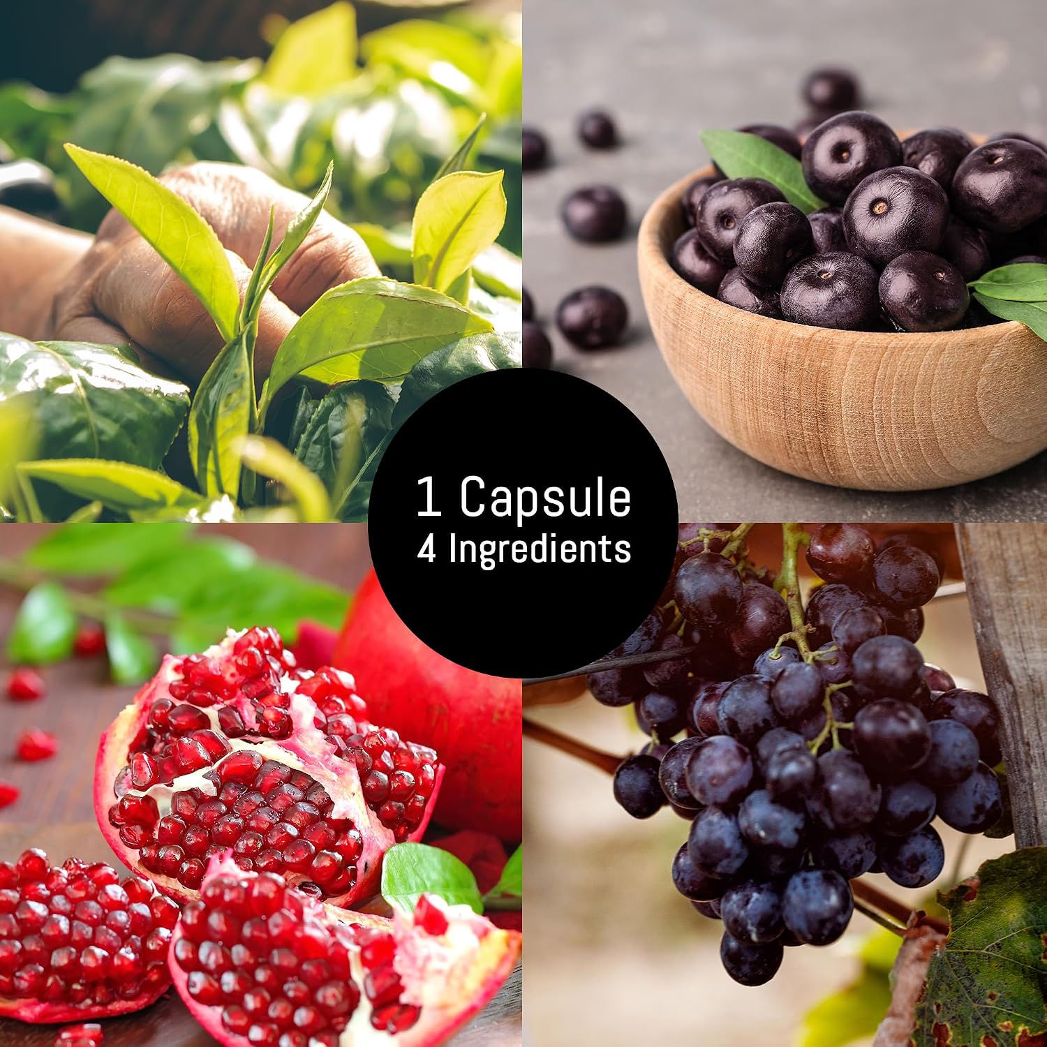 Detalle de EBYSU Resveratrol Supplement, 60 Vegan Capsules