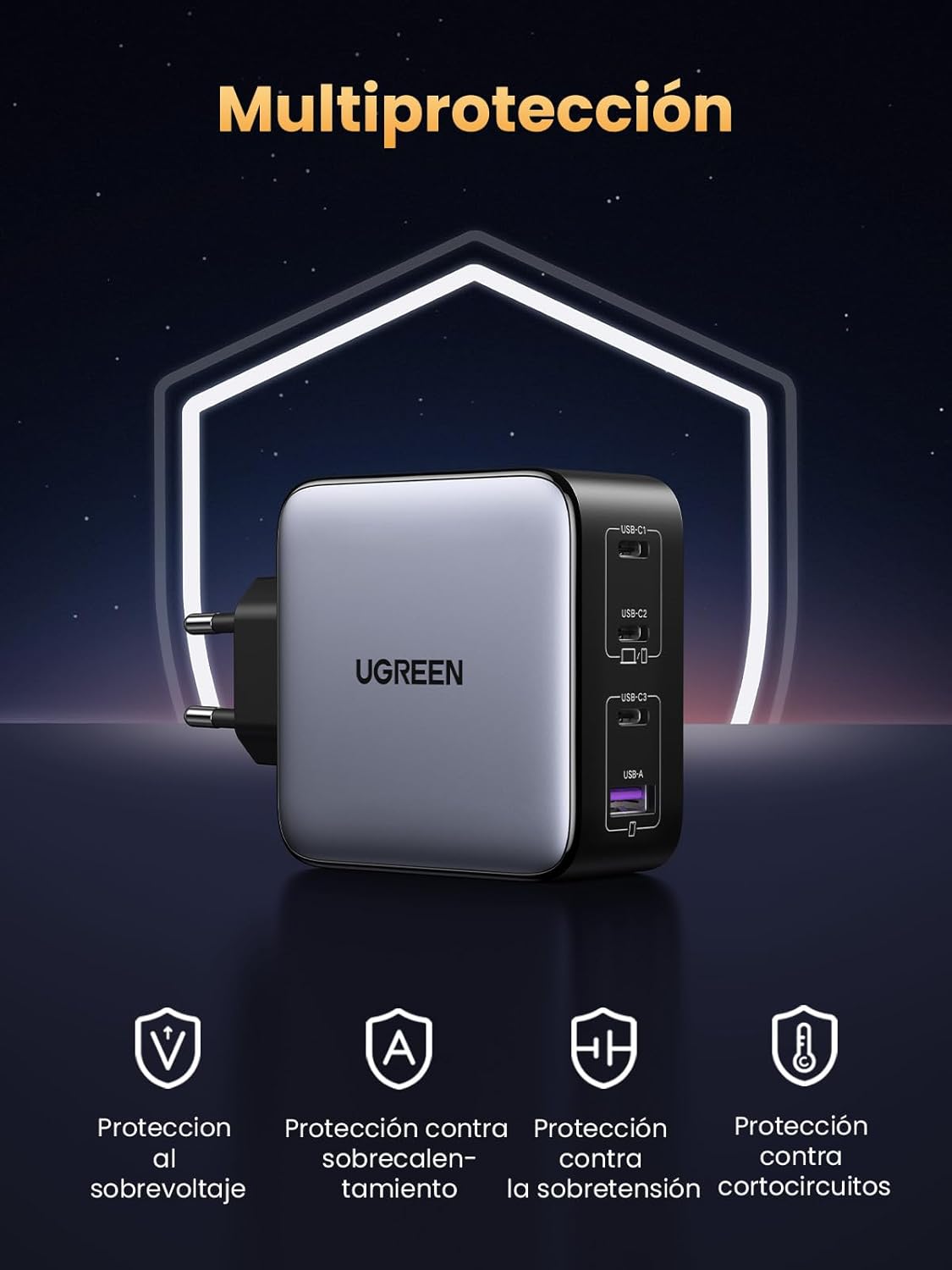 Thumbnail 4 de UGREEN Nexode 100W Cargador USB C GAN 4 Puertos ⚡