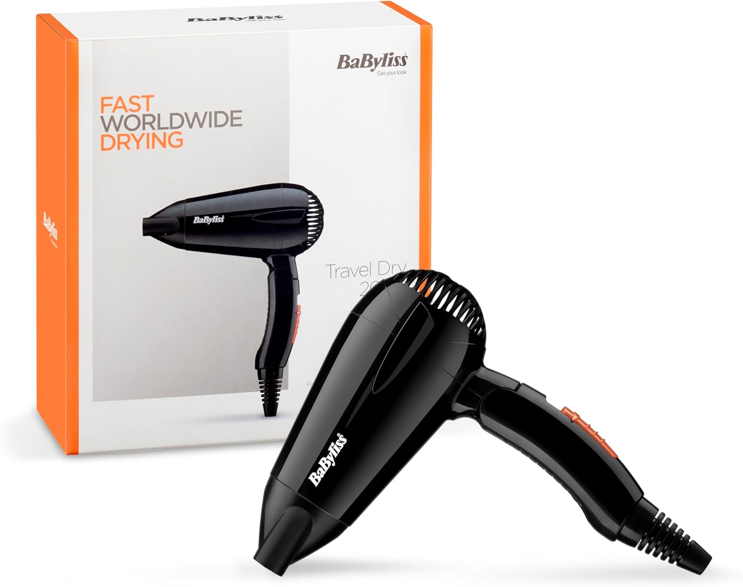 Detalle de BaByliss Travel Folding Hair Dryer 2000W – Lightweight, Dual Voltage & Worldwide Use (5334U)