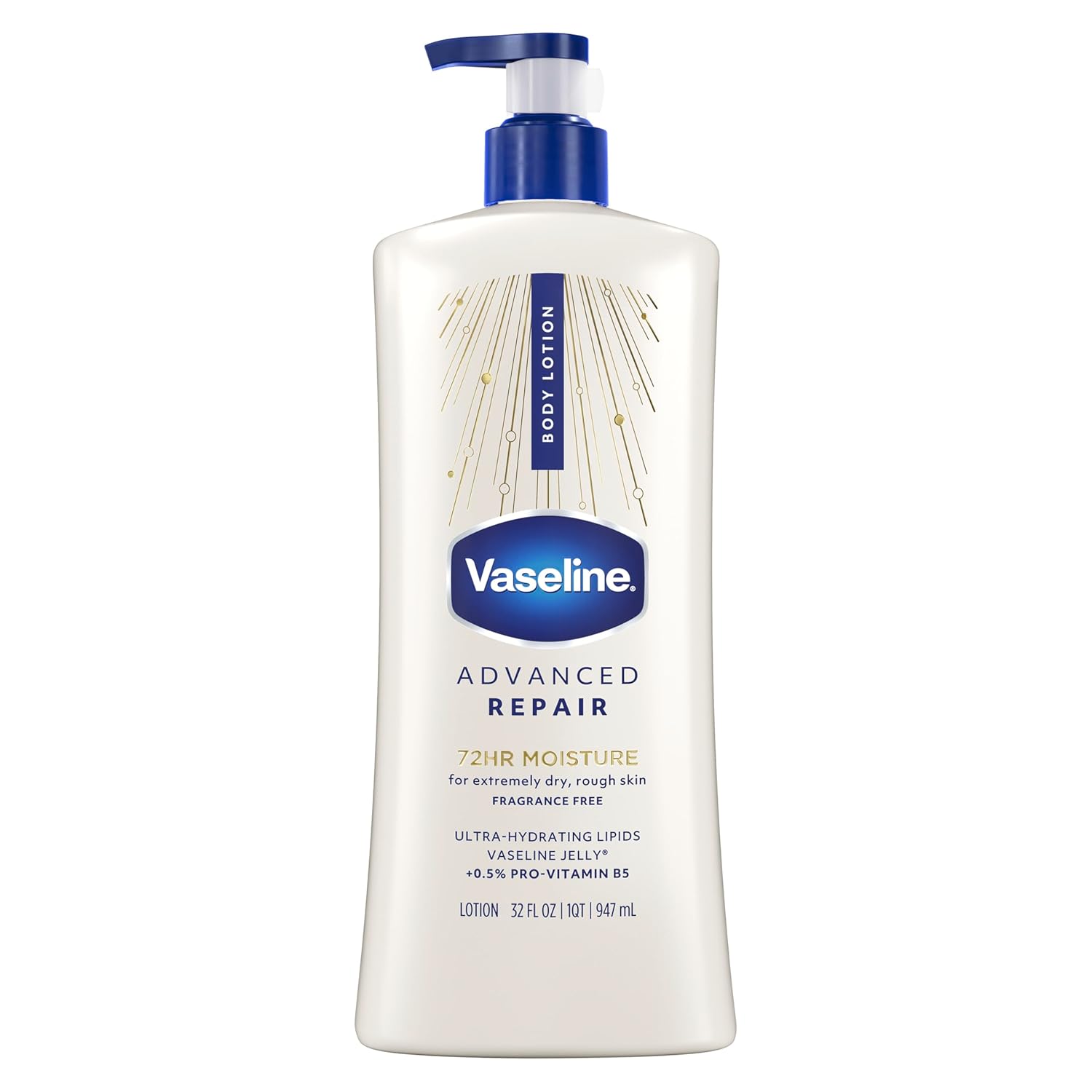 Detalle de Vaseline Advanced Repair 10305210142548 Body Lotion, Unscented, 32 oz