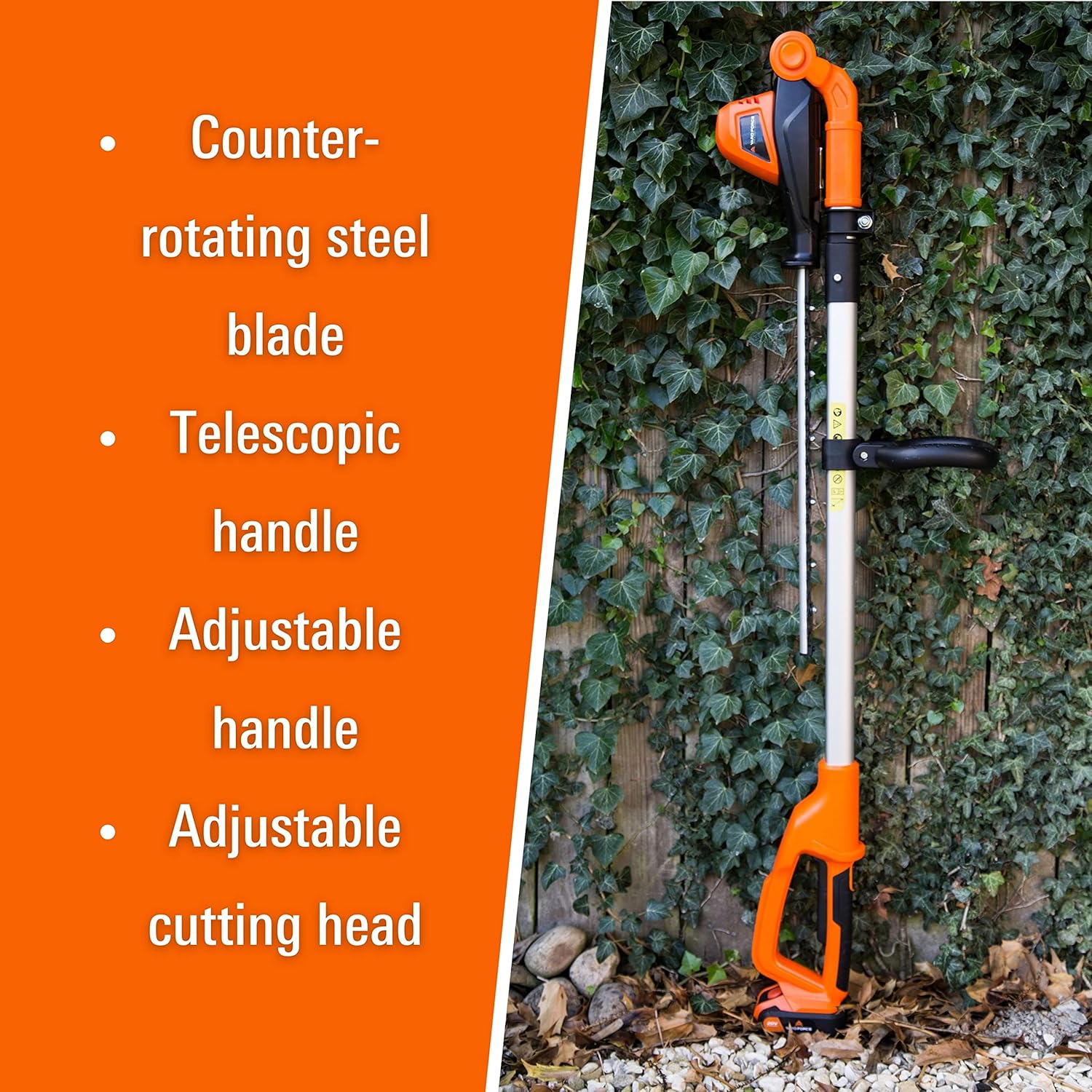Thumbnail 3 de Yard Force 20V Cordless Pole Hedge Trimmer (41cm dual-action blade) with 2.5m reach