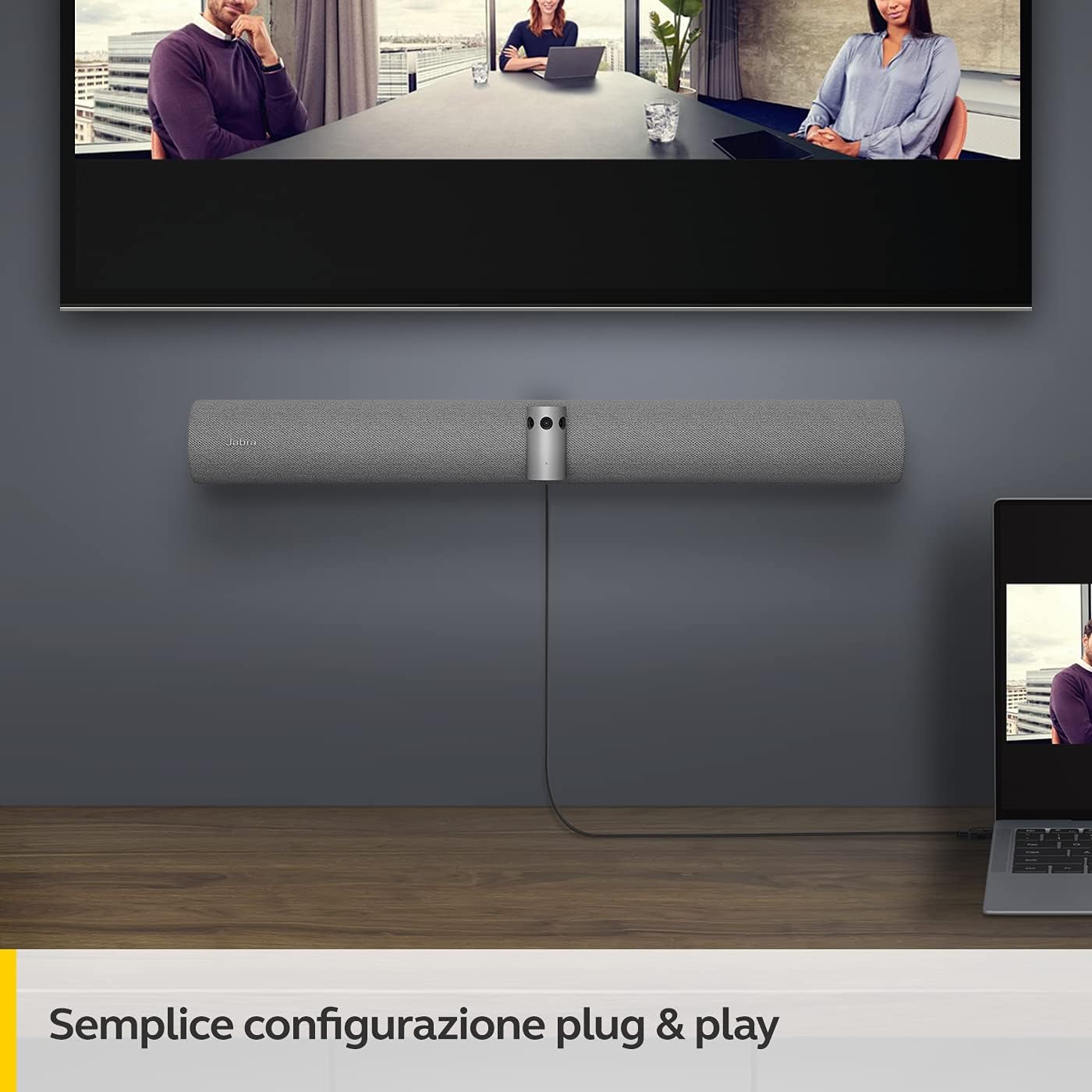 Thumbnail 1 de Jabra PanaCast 50 Panoramic 4K: soluzione video e audio per videoconferenze in sale piccole e medie
