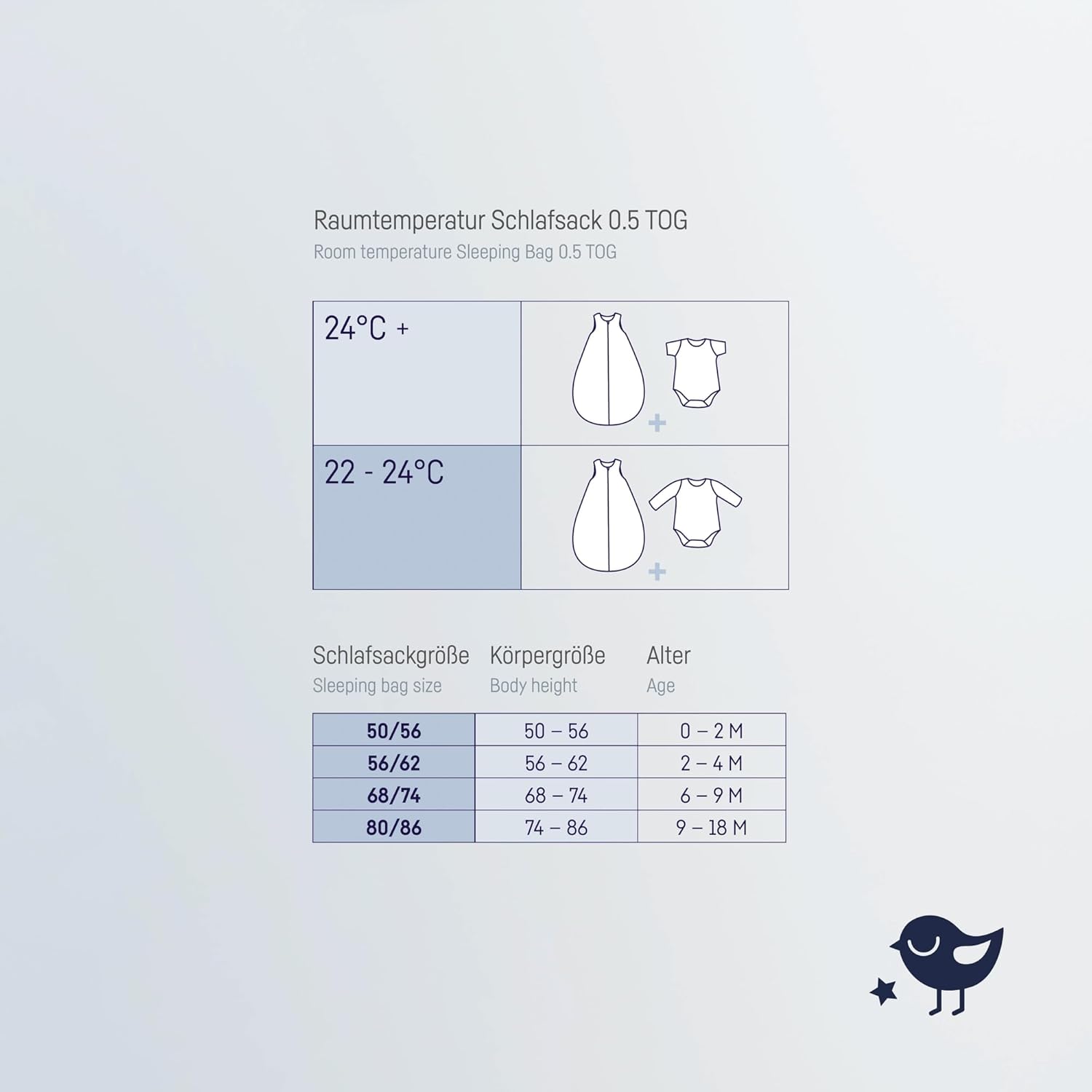 Thumbnail 4 de Julius Zöllner Sommerschlafsack Musselin 0,5 TOG Gr. 56/62