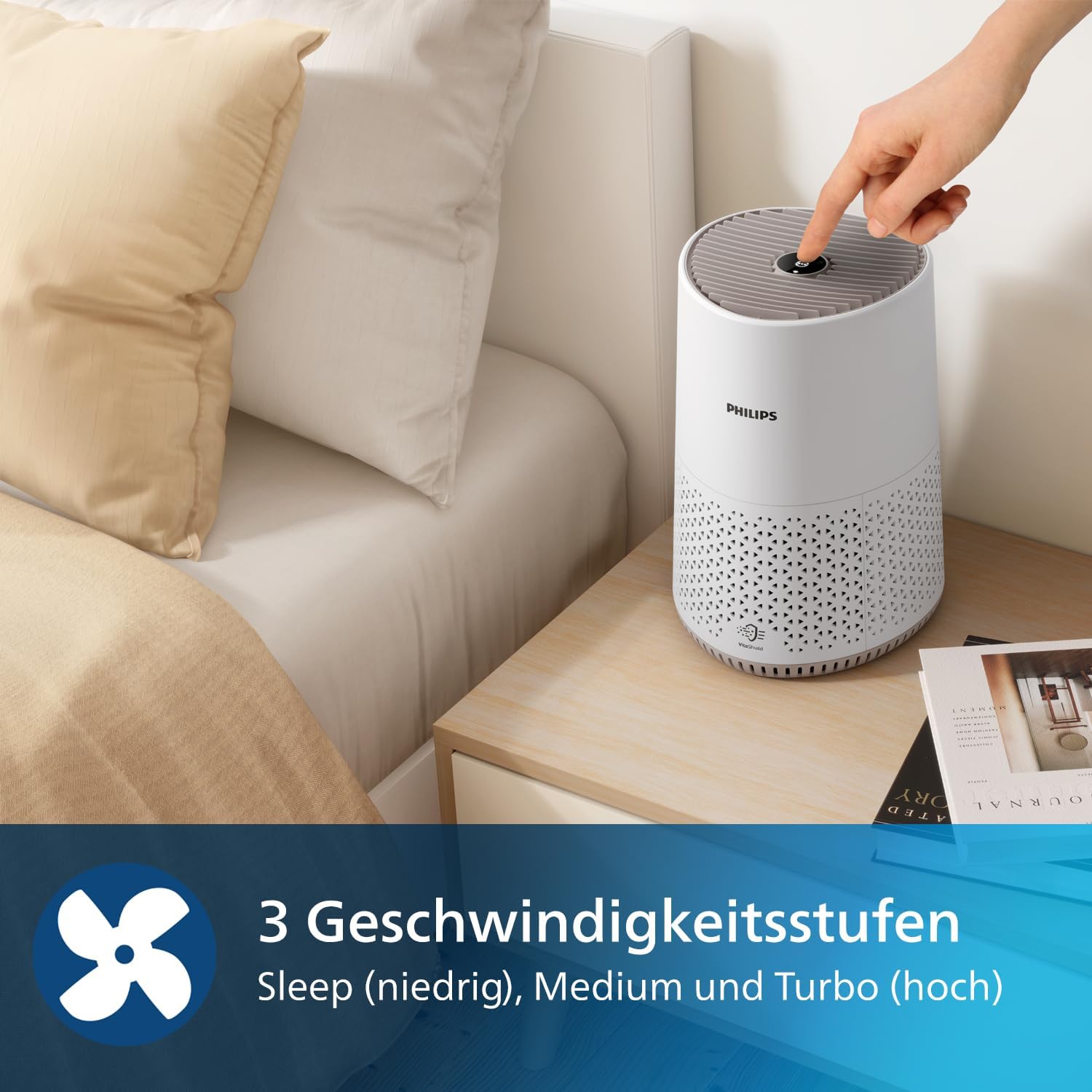 Thumbnail 6 de Philips Luftreiniger 600 Serie AC0650/10 – Ultraleise Allergiker-Luftreinigung für Räume bis 44 m²