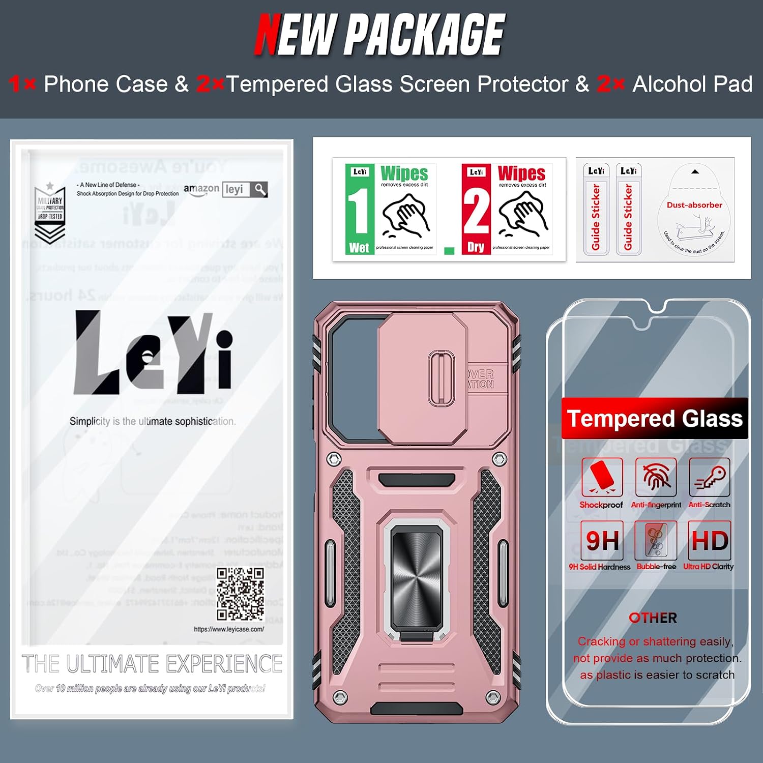 Thumbnail 6 de LeYi Samsung Galaxy A26 5G Phone Case Rose Gold