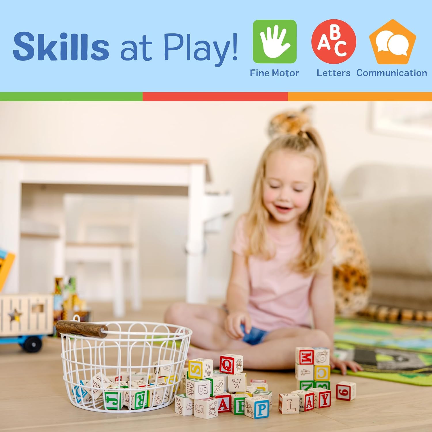 Thumbnail 6 de Melissa & Doug ABC/123 50-piece blocks