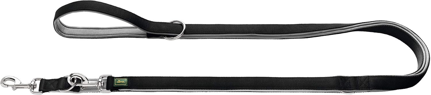 Detalle 2 de Hunter Verstellbare Führleine NEOPREN – Matcha/Grau, 20/200 cm, Nylon, 3-fache Verstellmöglichkeit