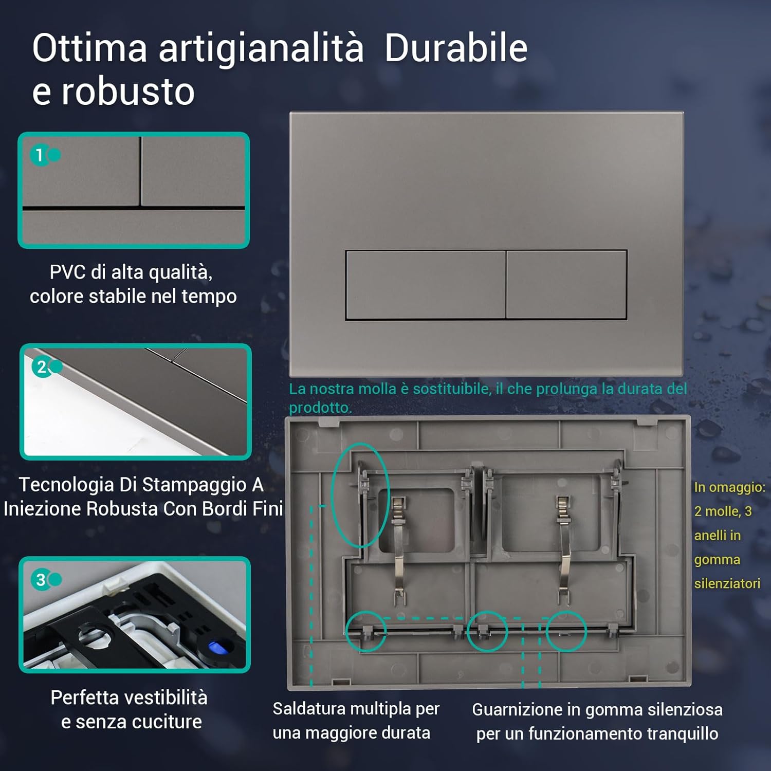 Thumbnail 2 de Empyreal Placca di controllo per cassetta di scarico: compatibilità ampia e design modulare