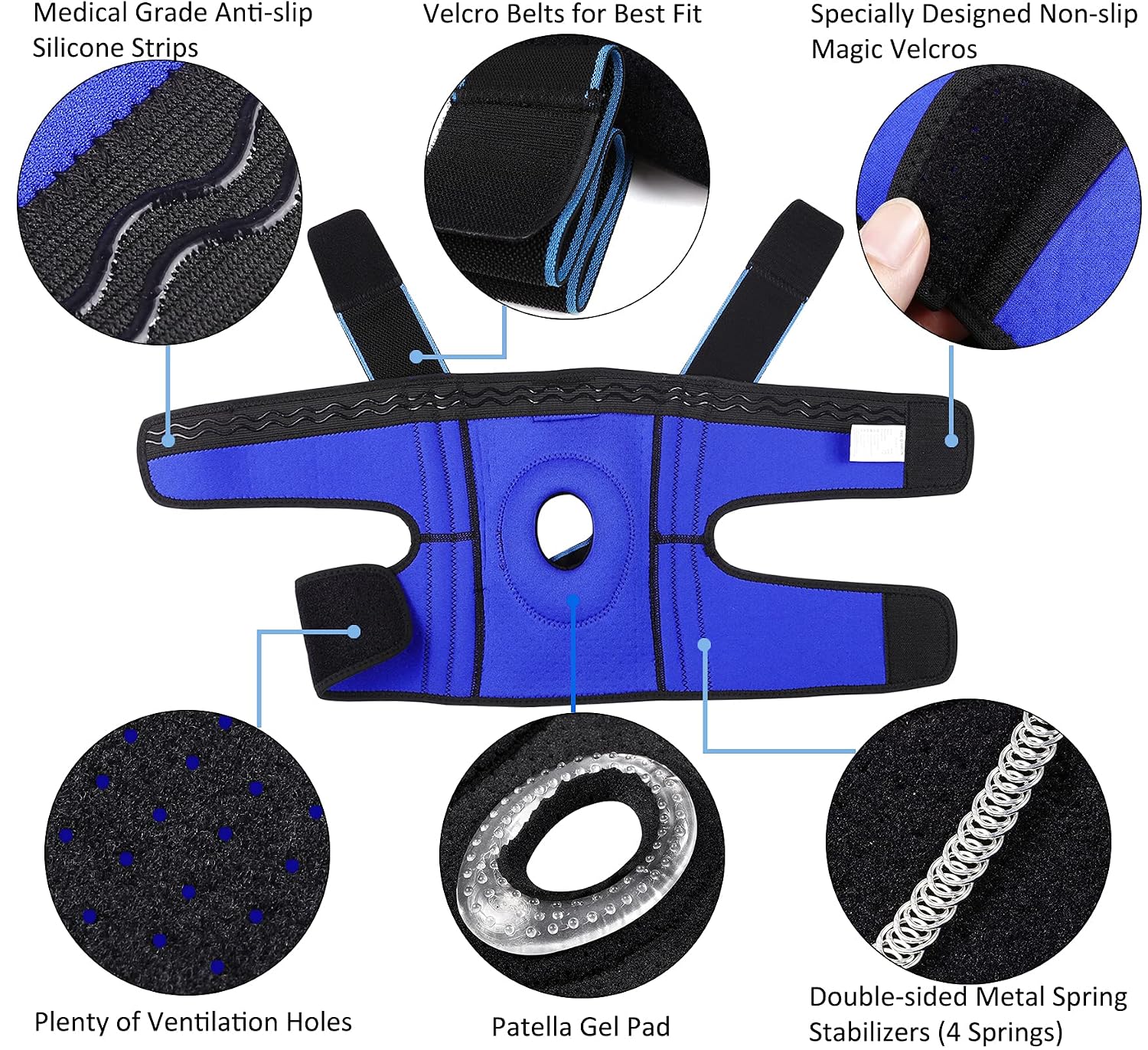 Thumbnail 1 de NEENCA knee brace with 4 springs support