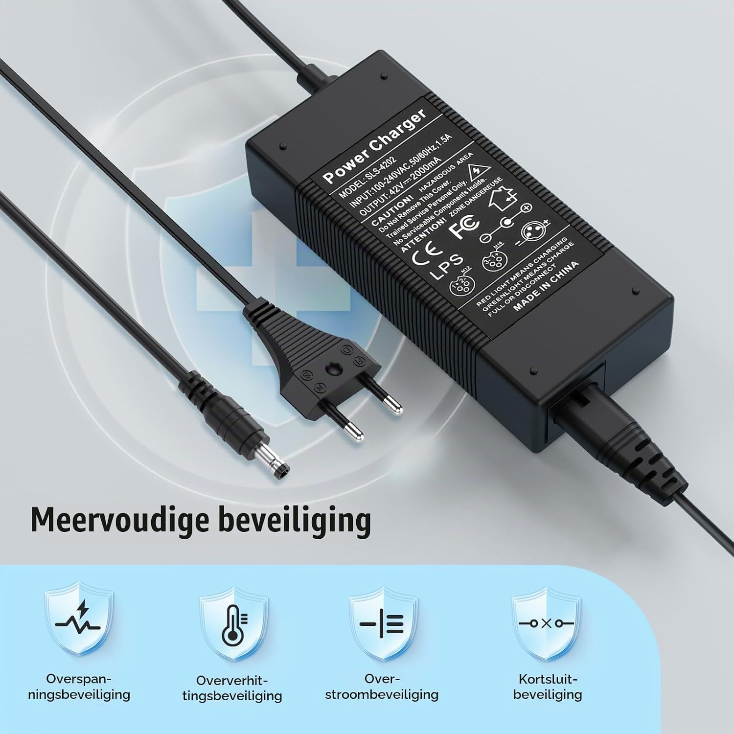 Detalle 2 de ZIMAOER SJT-84W-10S e-stepoplader met DC-stekker van 5,5 × 2,5 mm