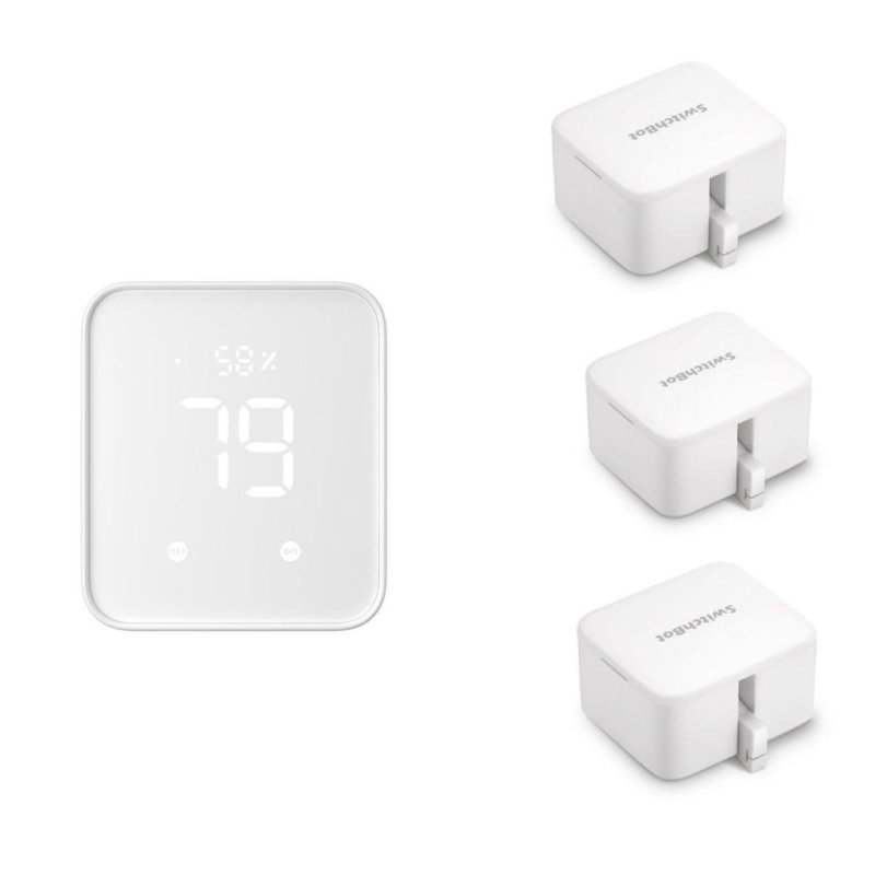 Detalle de Hub inteligente SwitchBot Hub 2 + 3 Actuadores SwitchBot Bot: centraliza tu casa inteligente