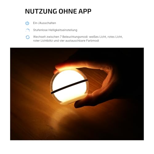 Detalle de OLIGHT Sphere LED Nachtlicht mit App-Steuerung RGB