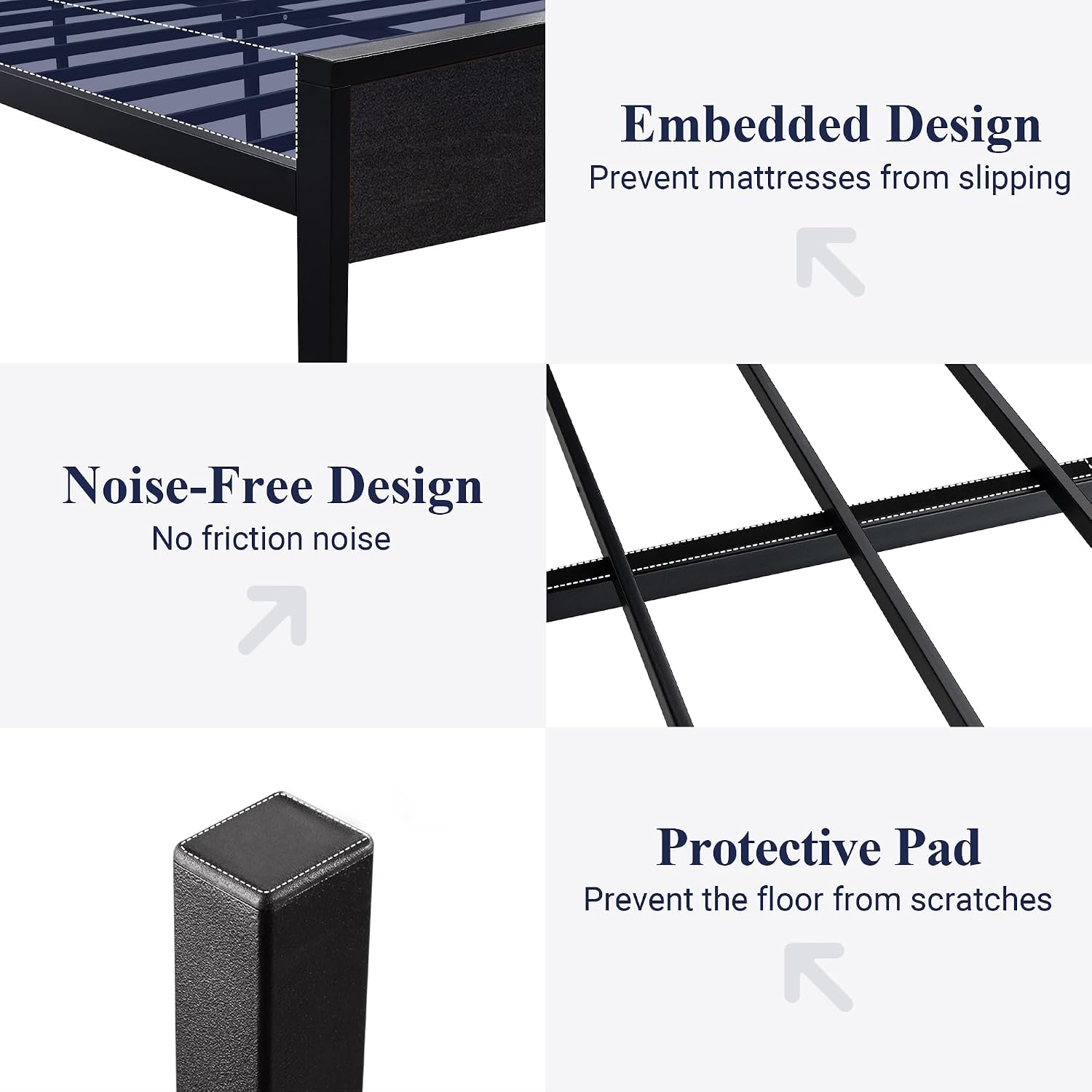 Detalle 2 de Allewie Full Size Bed Frame