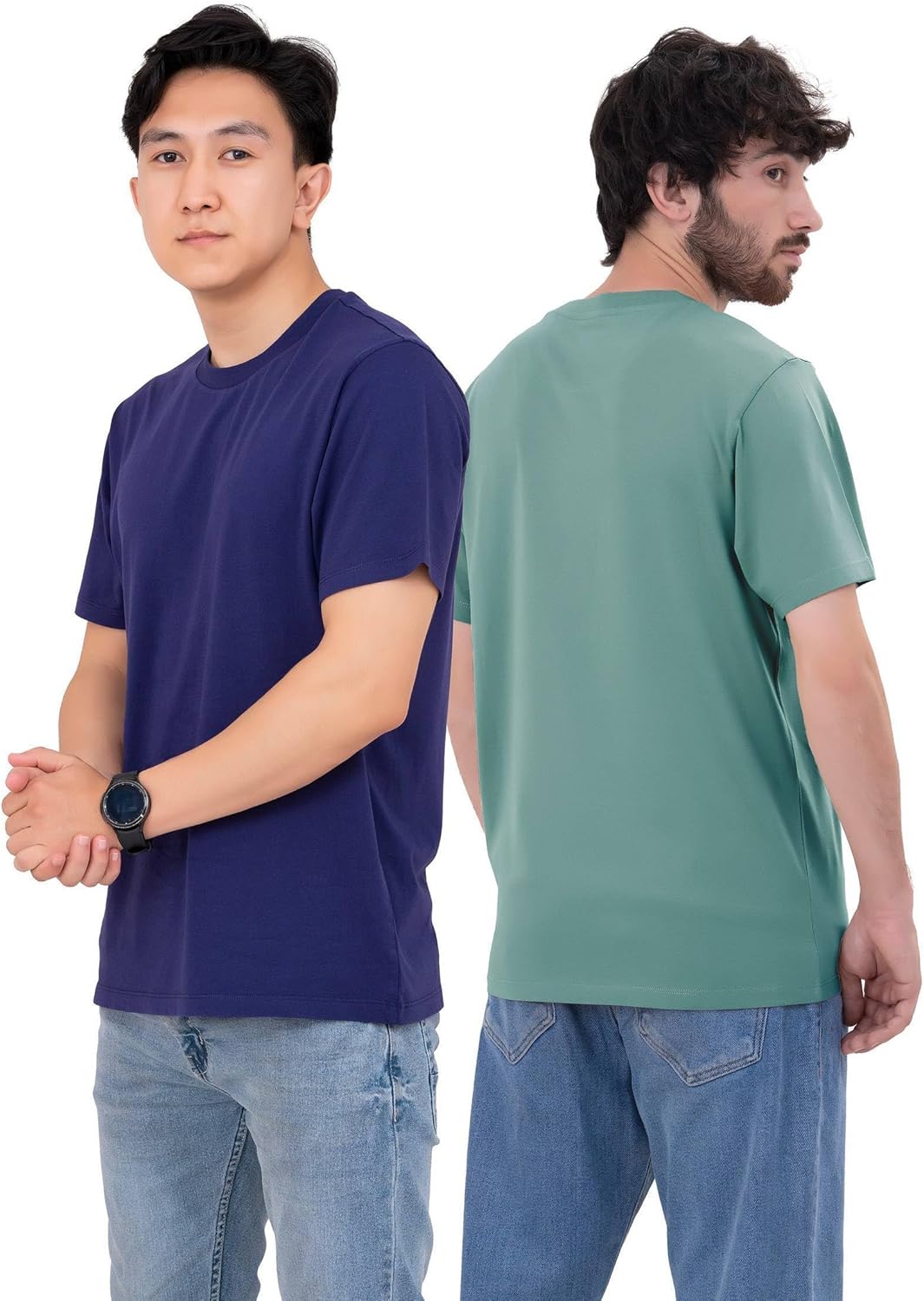 Thumbnail 1 de 6er Pack Herren T-Shirts aus 100% Baumwolle von SoftSpun – Rundhals Multipack