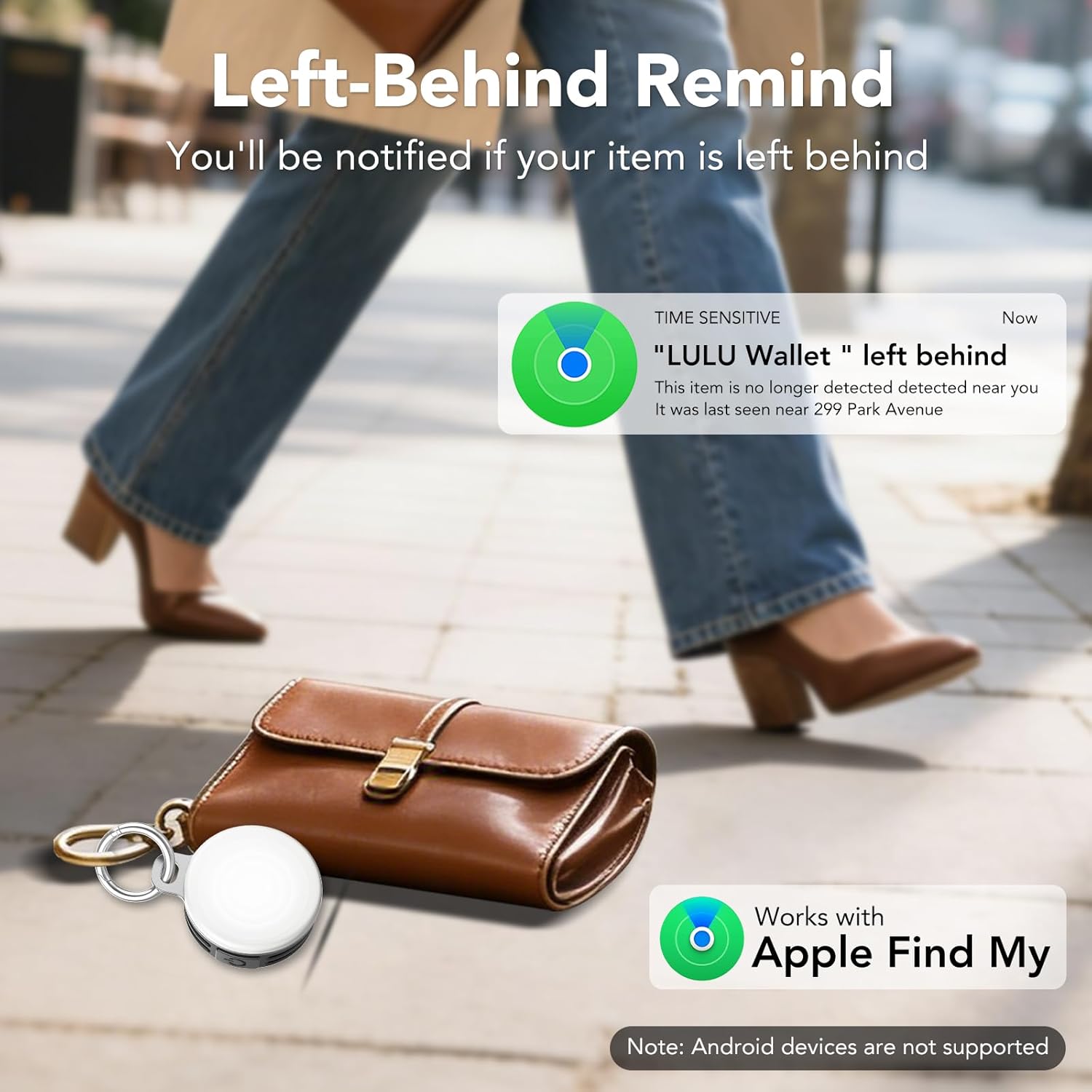 Thumbnail 3 de 2-in-1 Air Tracker Tags-2Pack: Bluetooth Item Locator with USB-C Light for iOS Find My – IP68 Night Light Companion