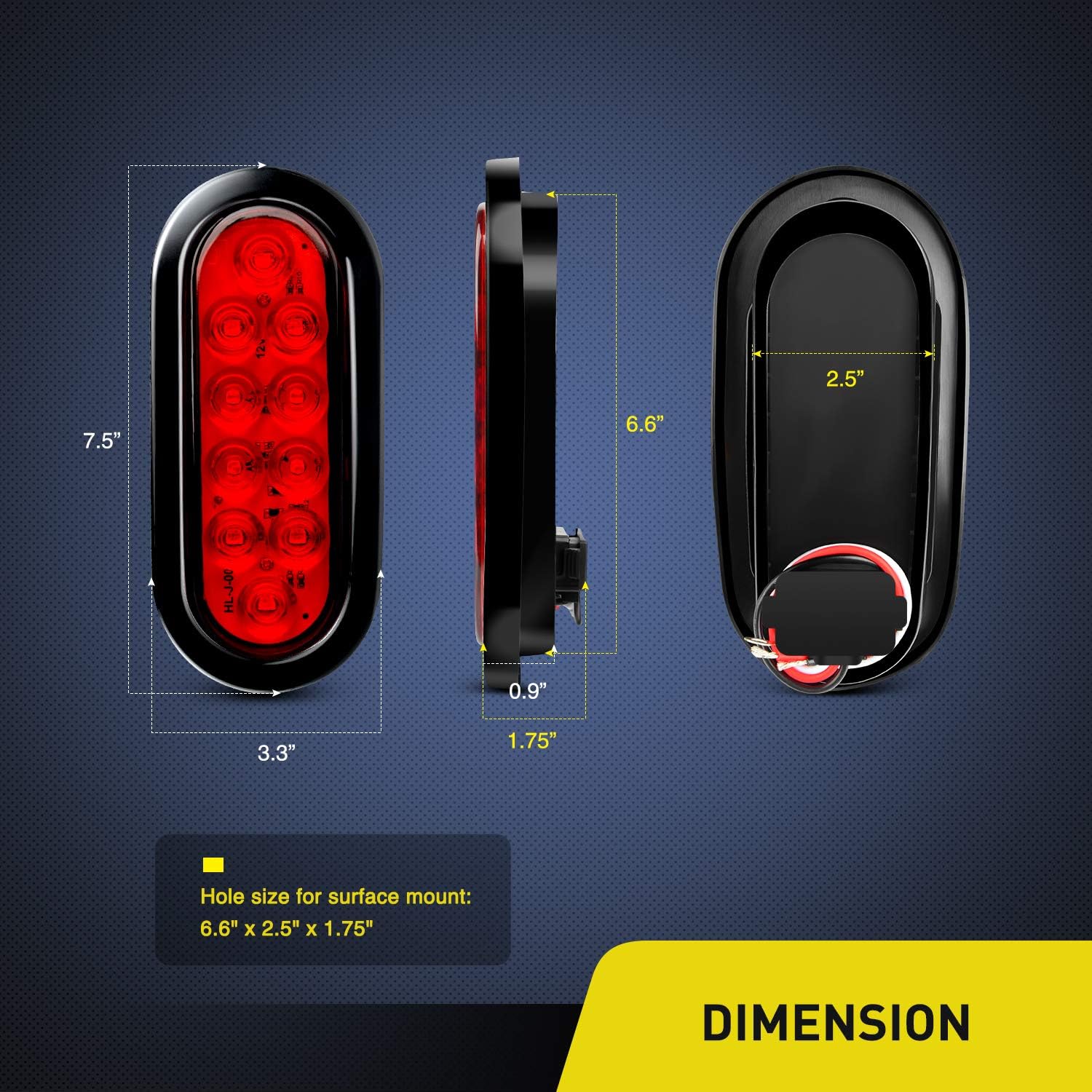 Thumbnail 1 de Nilight TL-01 6" Oval LED Tail Light