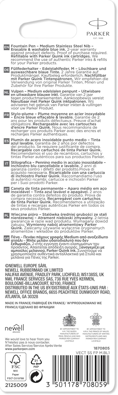 Thumbnail 6 de PARKER Vector Penna Stilografica Punta Media 📎