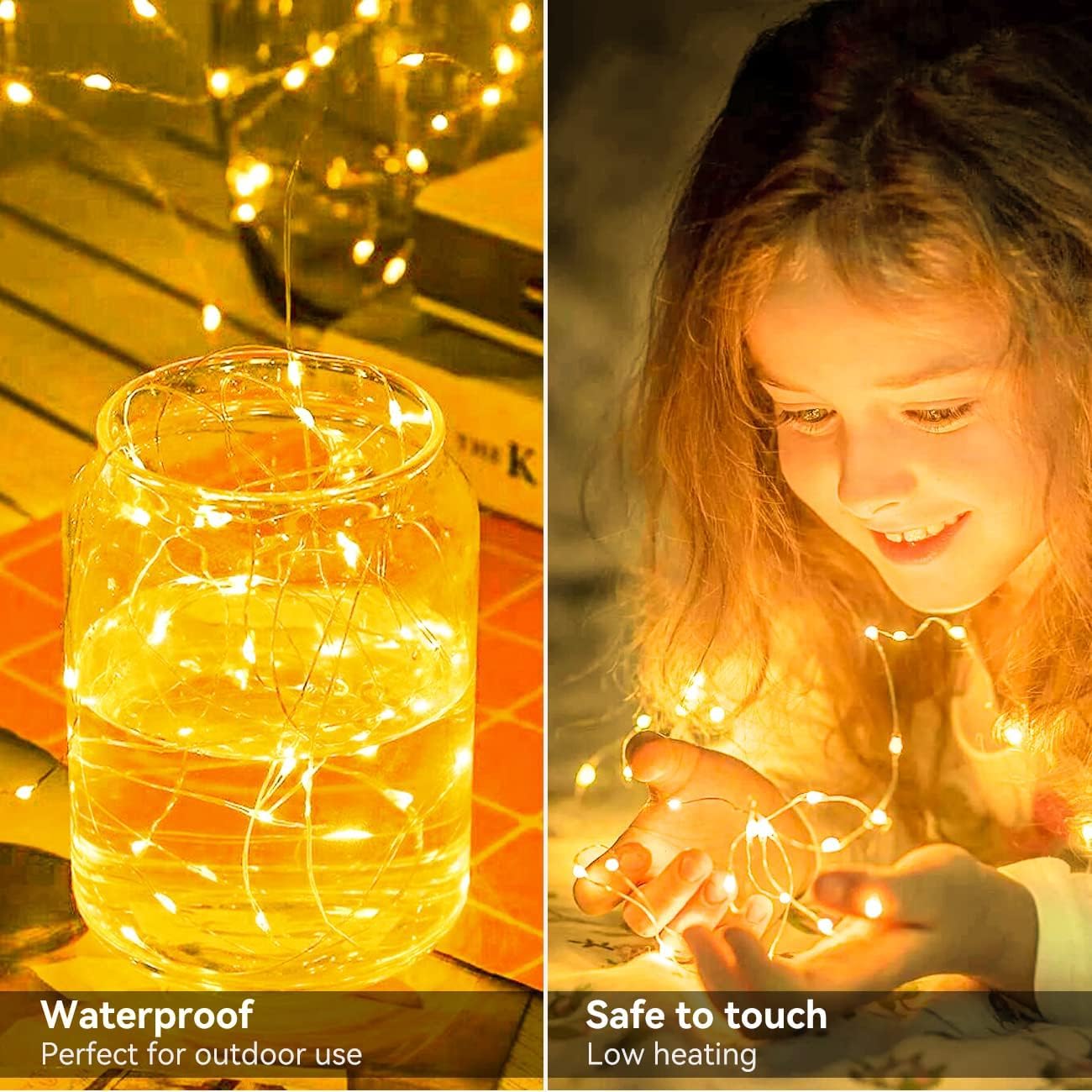 Detalle 2 de LED Lichterkette 16 Stück mit Batterien 2 m