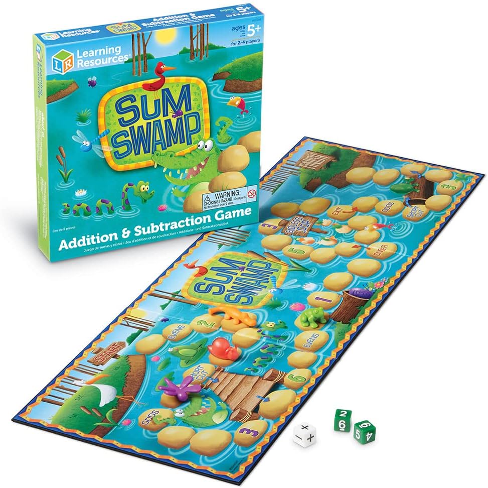Detalle de Learning Resources Sum Swamp: Gioco di Addizioni e Sottrazioni per bambini dai 5 anni