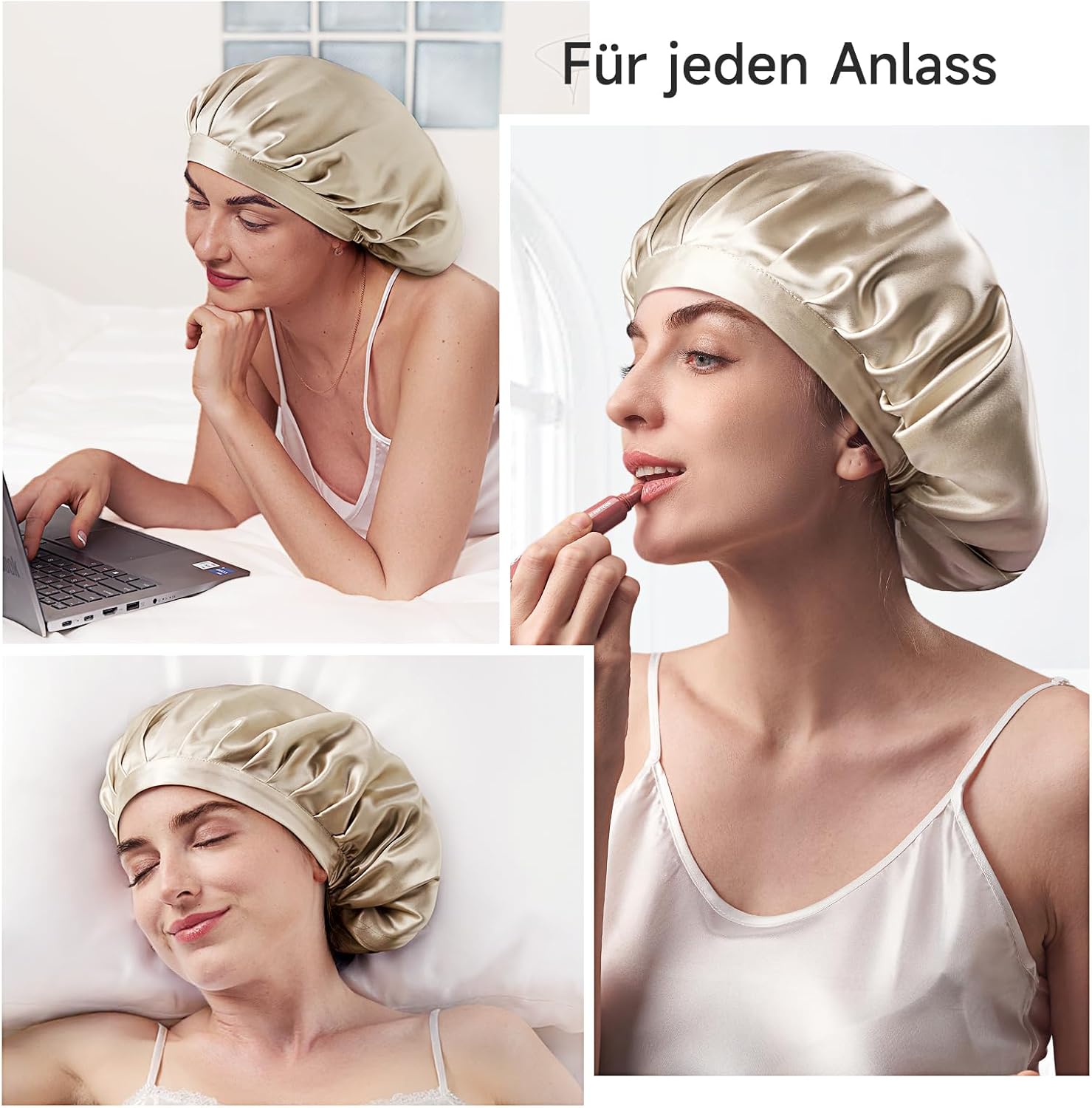 Thumbnail 6 de Kaome 22 Momme 100% Maulbeerseide Schlafmütze