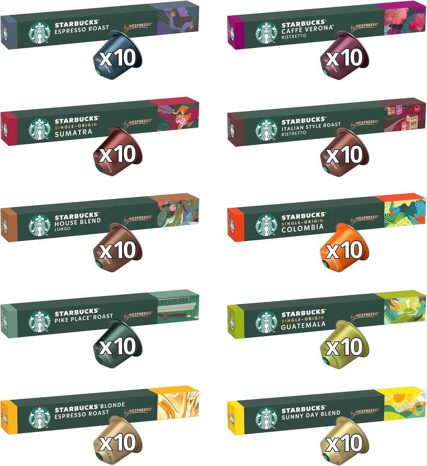 Detalle 2 de Starbucks Nespresso Variadas, 100 Cápsulas