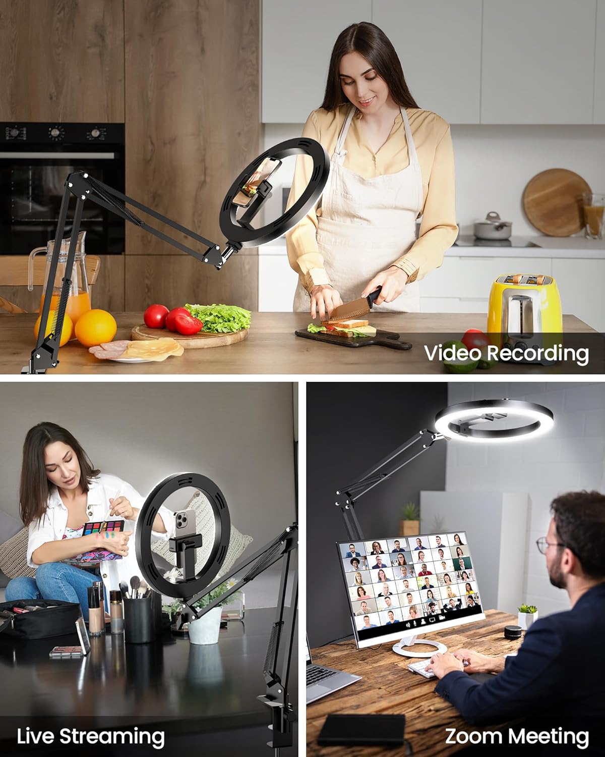 Detalle de Upgrade Ring Light 10” Selfie Light for Desk