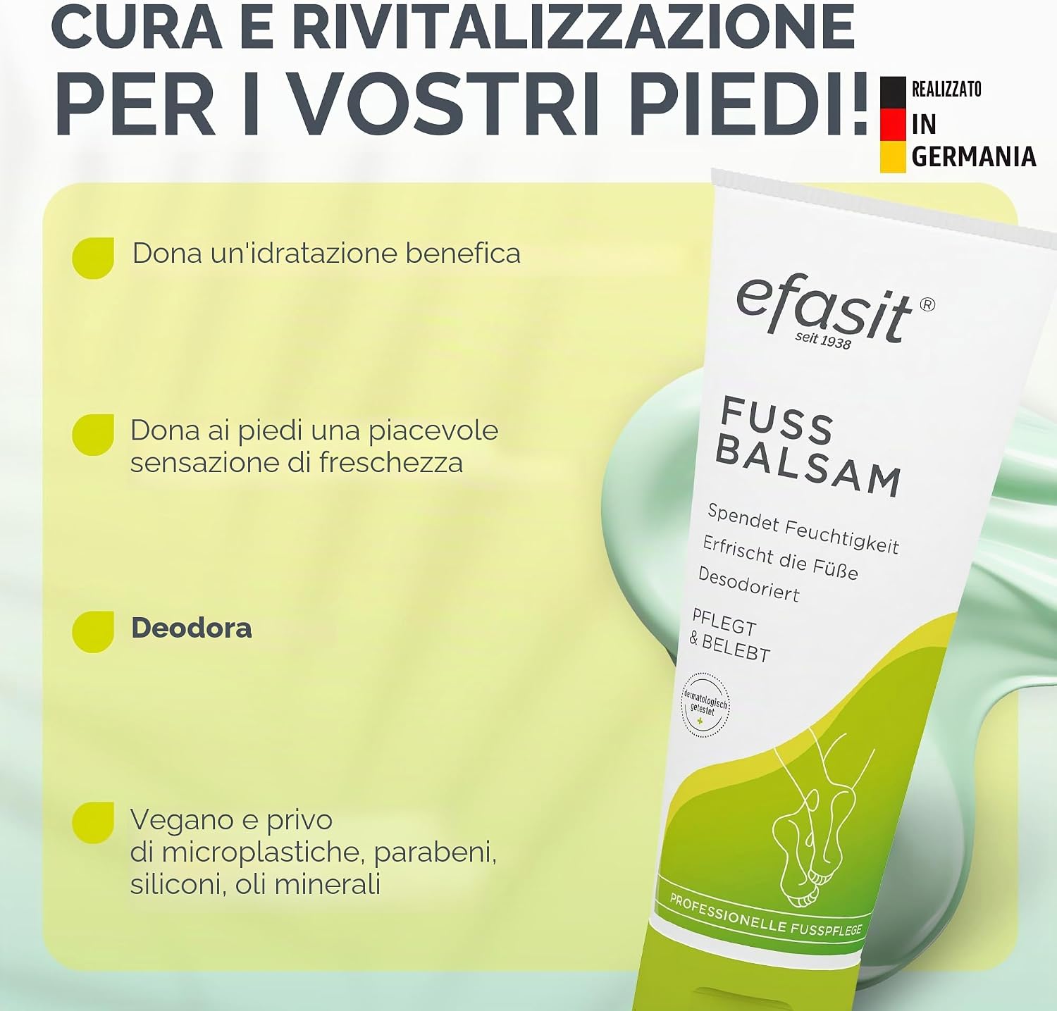 Detalle de Efasit Balsamo per i piedi – Cura ricca per piedi asciutti, 75 ml