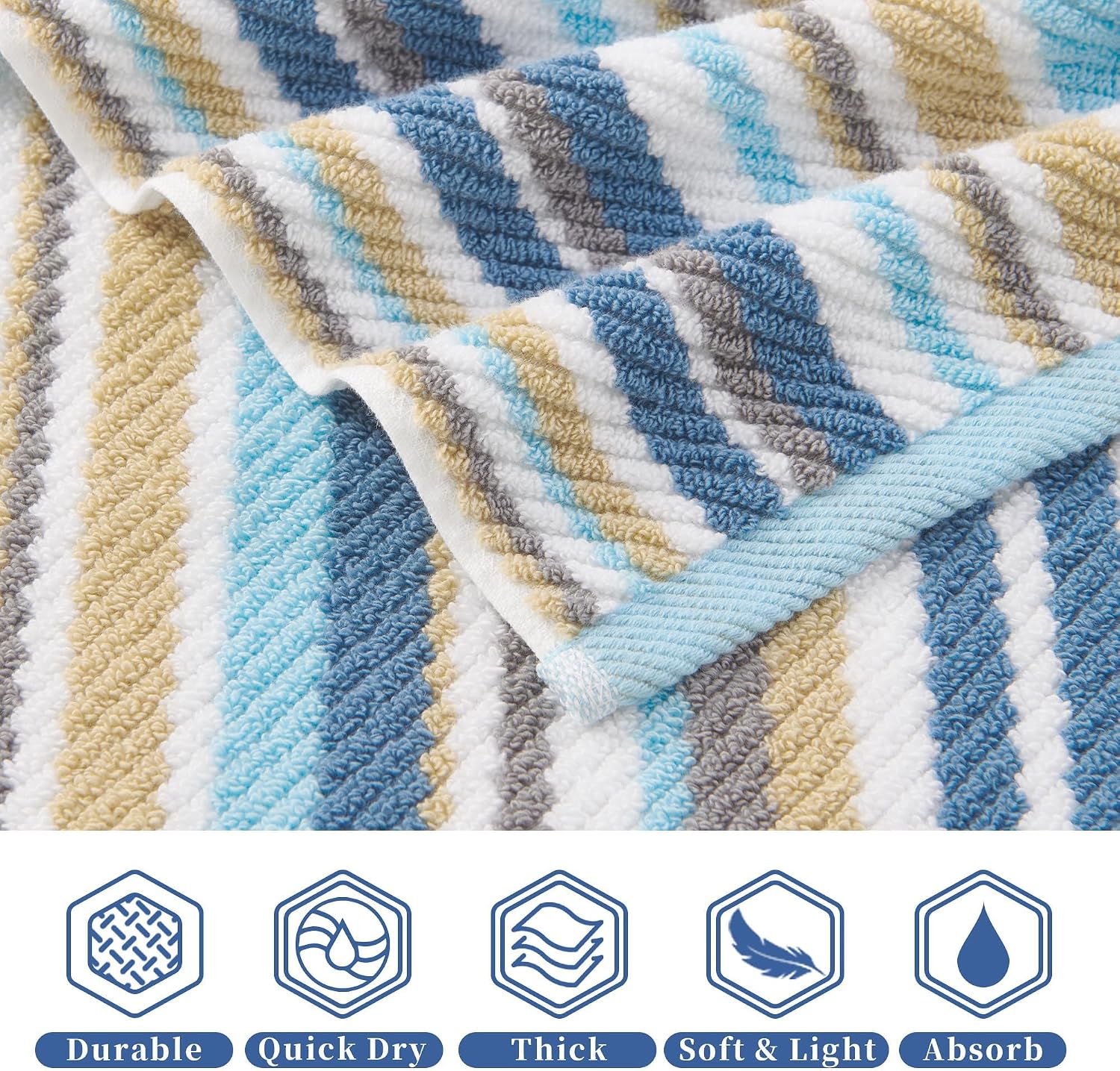Detalle 2 de VOOVA & MOVAS Cotton Washcloths, 13x13 in