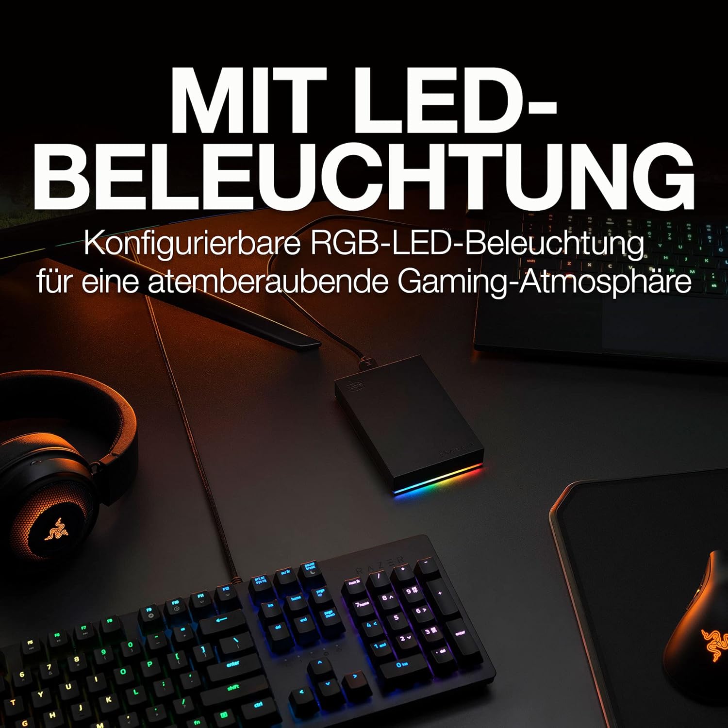 Thumbnail 6 de Seagate FireCuda Gaming HDD 5TB (STKL5000400) – tragbare externe Gaming-Festplatte mit USB 3.2 Gen 1 und RGB-LED