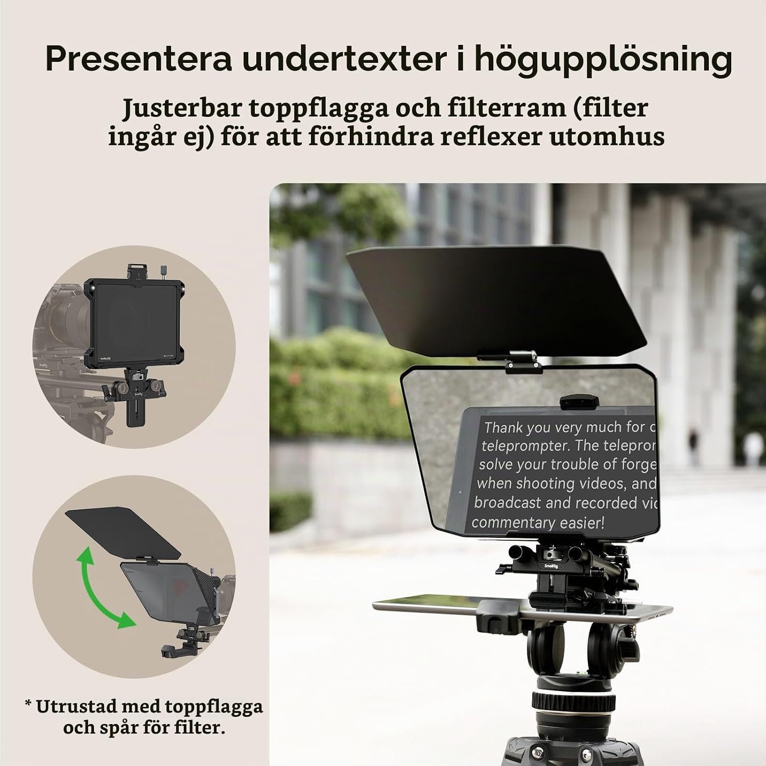 Thumbnail 6 de SMALLRIG teleprompter för surfplatta 3646B