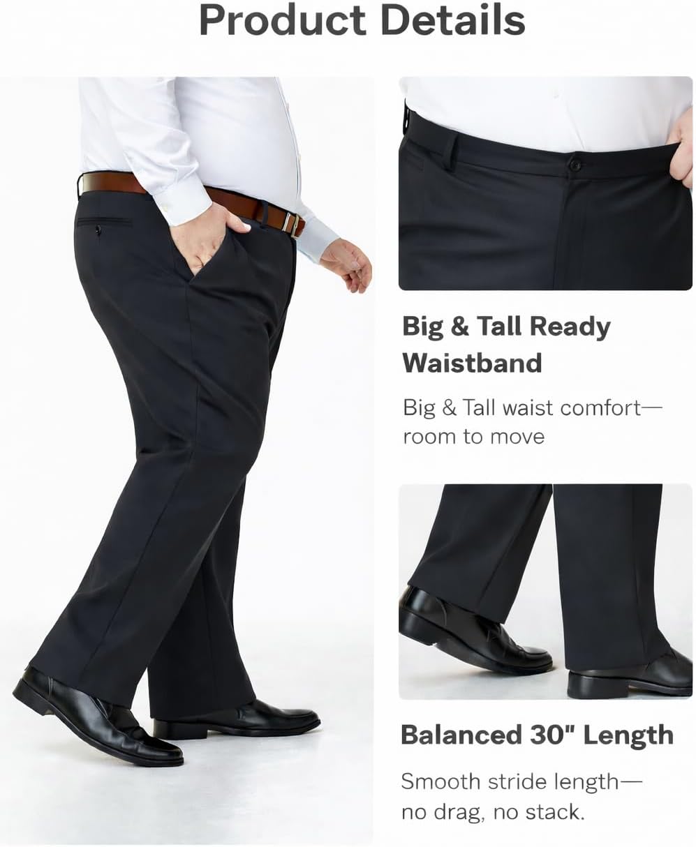 Thumbnail 3 de SNOWTEN Mens Classic Fit Golf Pants Stretch Dress Pants with Pockets (30''/32''/34'')