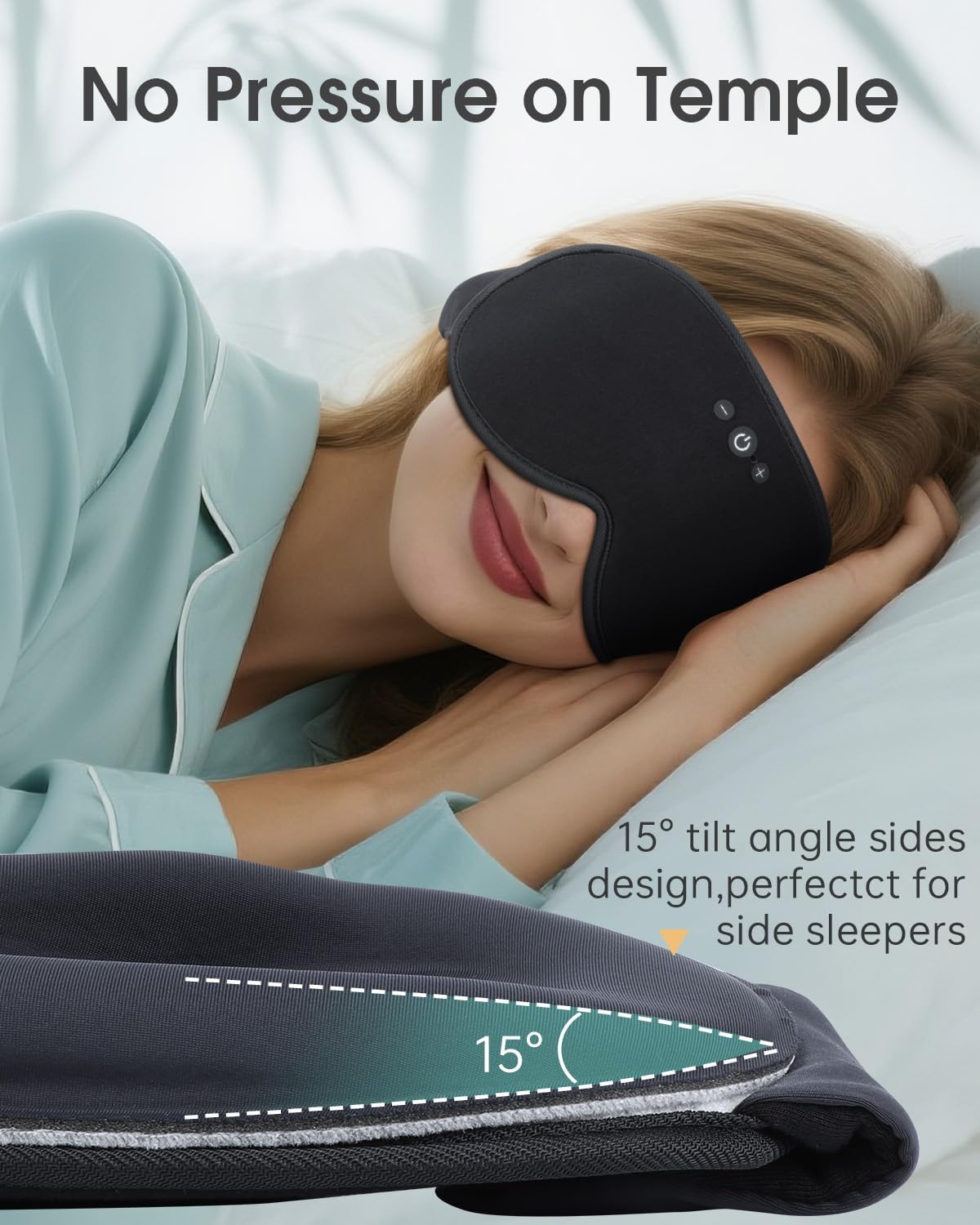 Detalle 2 de MUSICOZY Sleep Mask Headphones Bluetooth 5.4