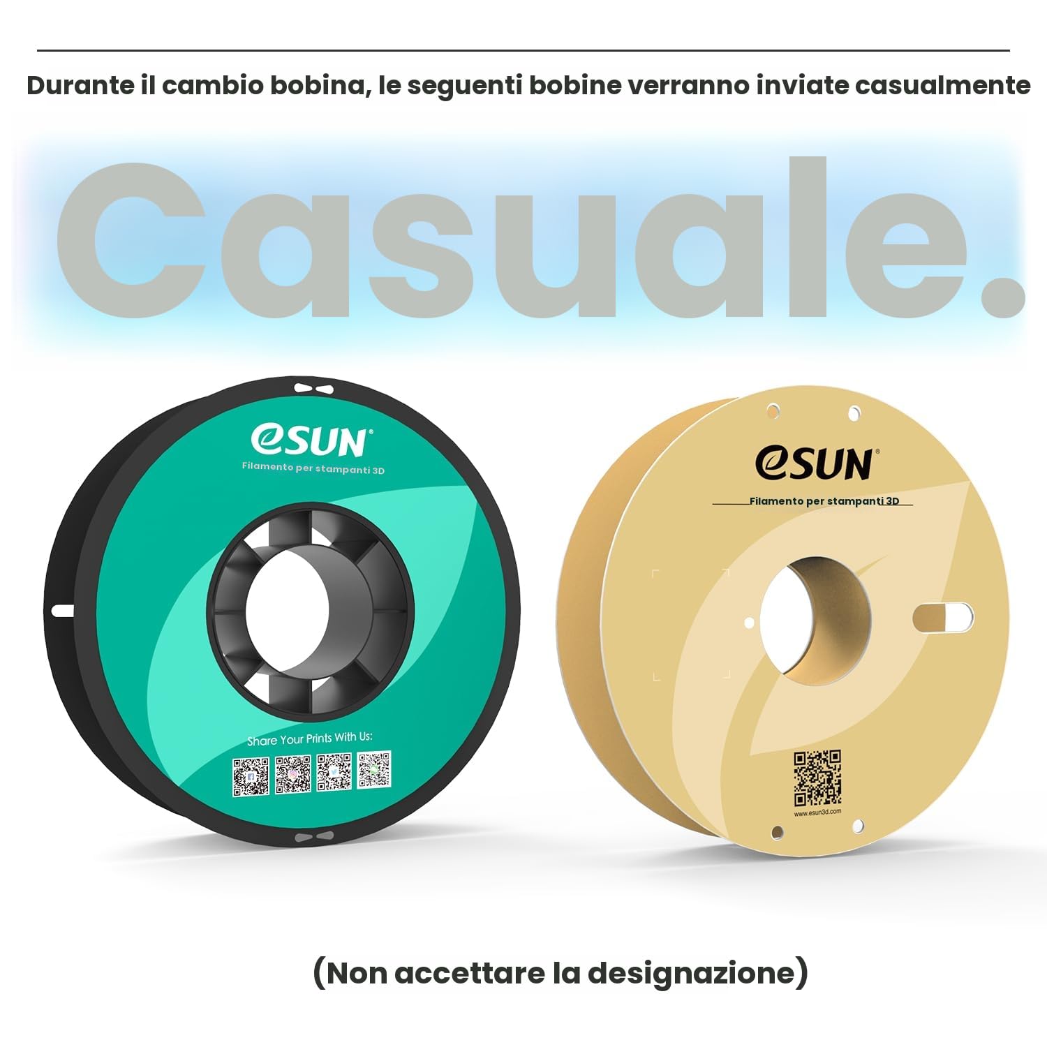 Thumbnail 2 de eSUN Filamento PETG 1.75 mm – Bobina da 1 kg, Arancione Solido, alta precisione