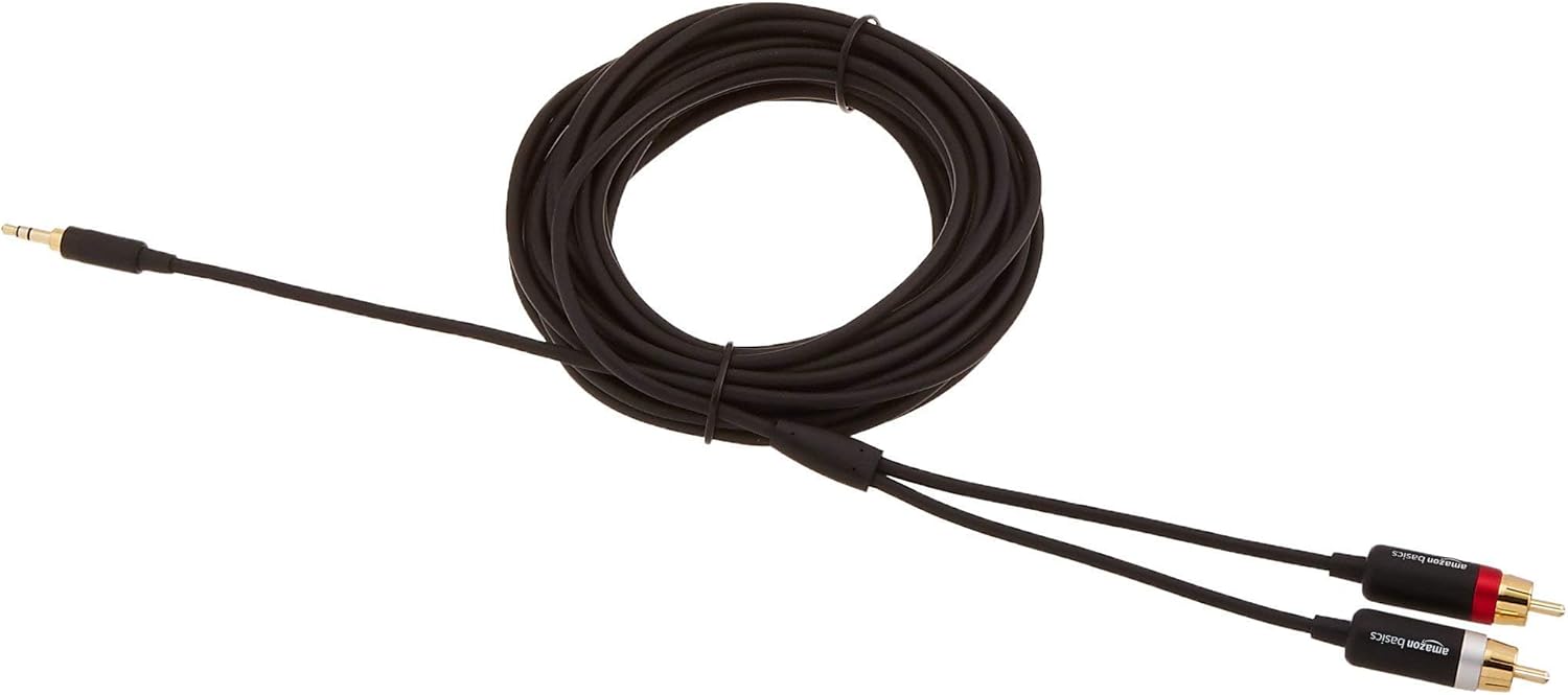 Thumbnail 5 de Amazon Basics 3.5mm Aux to 2x RCA Adapter Cable (7.6 m) for amplifiers and active speakers