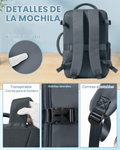Thumbnail 6 de SZLX Mochila de viaje 40x30x20 cm con apertura 180° y compartimento para portátil