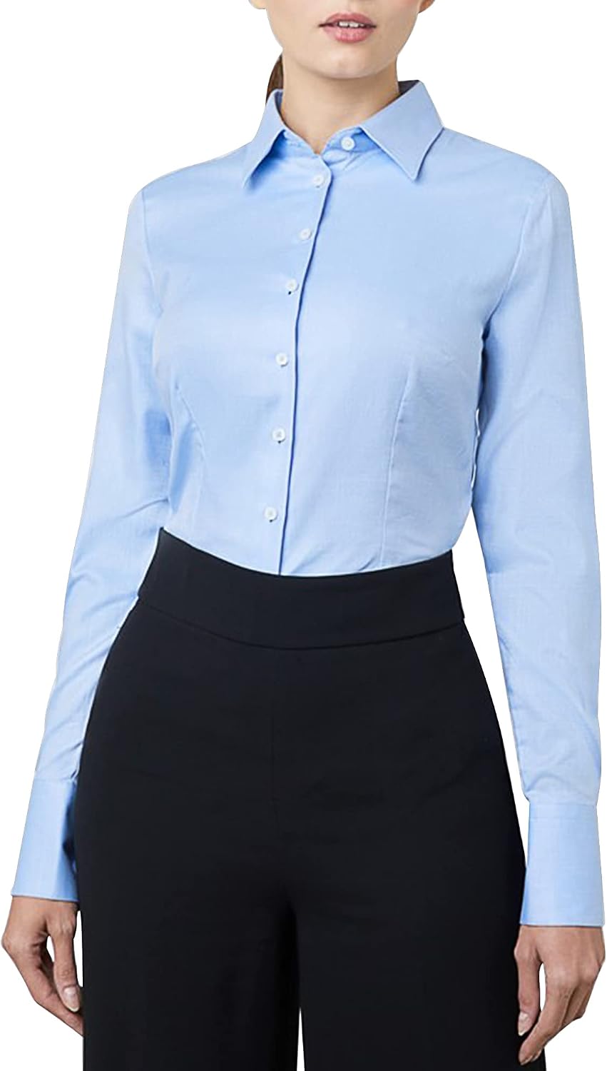 Thumbnail 1 de J.VER Women’s Long Sleeve Stretch Dress Fitted Shirt (Business Casual Work Blouse)
