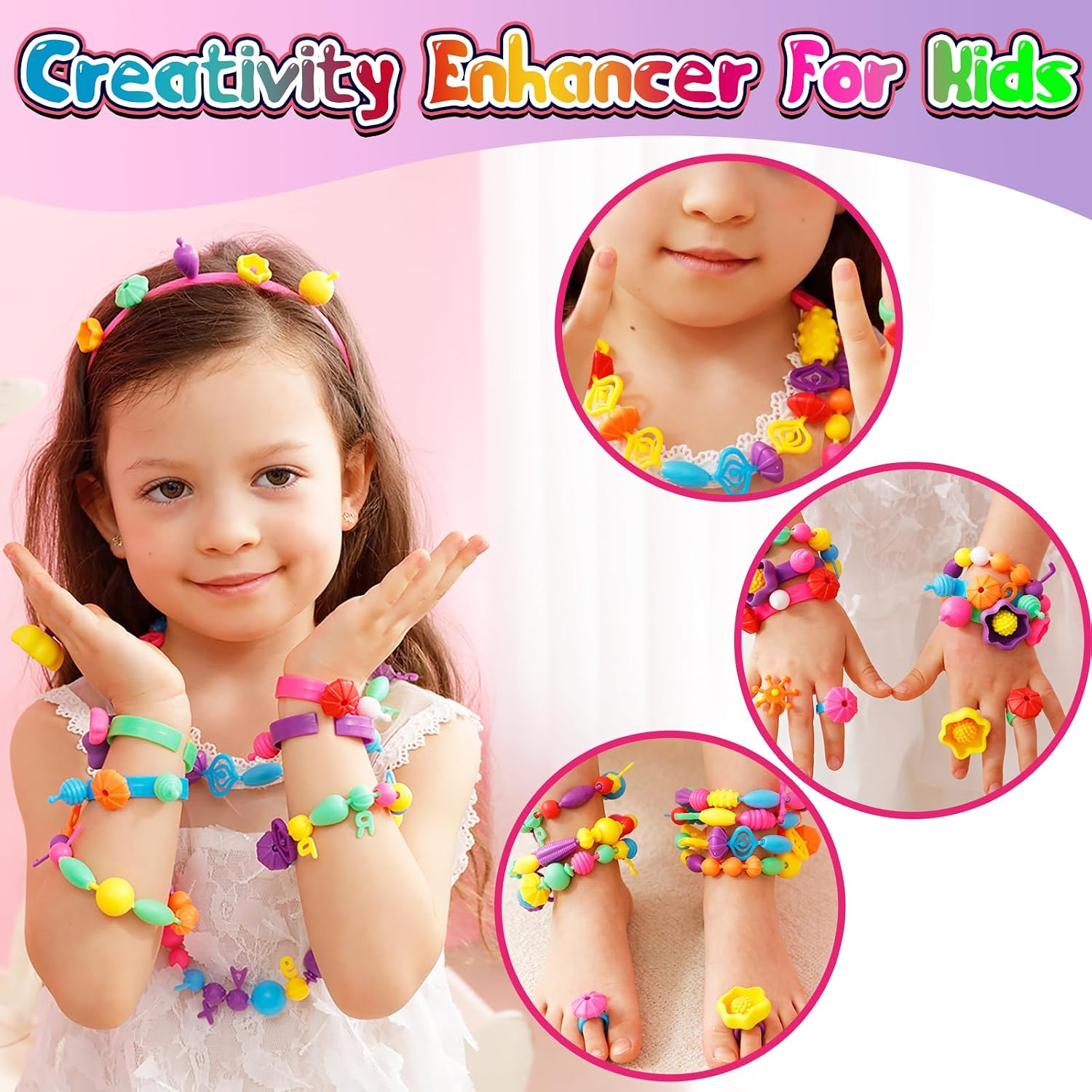 Thumbnail 6 de FUNZBO Pop Bead Jewelry Kit, 850 Pieces