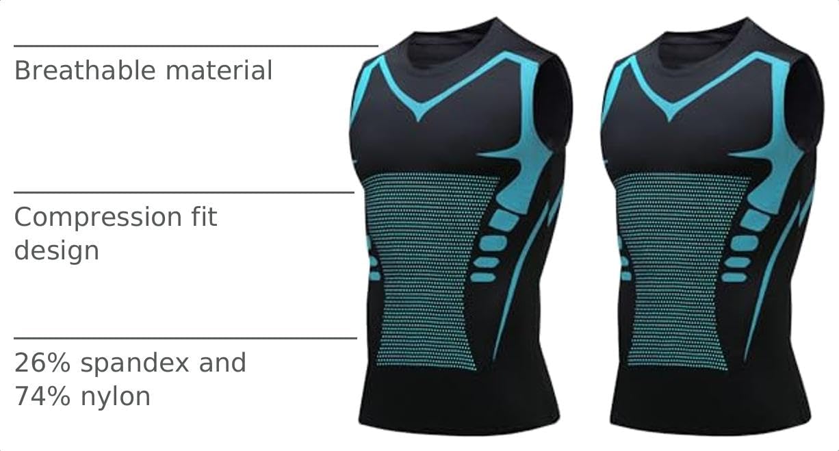 Thumbnail 3 de XINGCOOL Men's Compression Tank Top, Crewneck Nylon-Spandex Shapewear