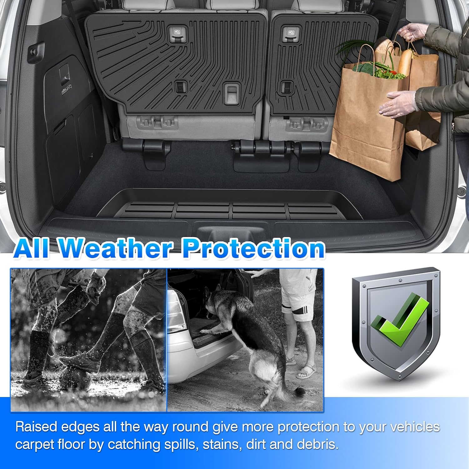 Thumbnail 6 de Odyssey All-Weather Floor Mats & Cargo Liner for Honda Odyssey (2018-2026) – Complete Front, Back, and Door Sill Protection