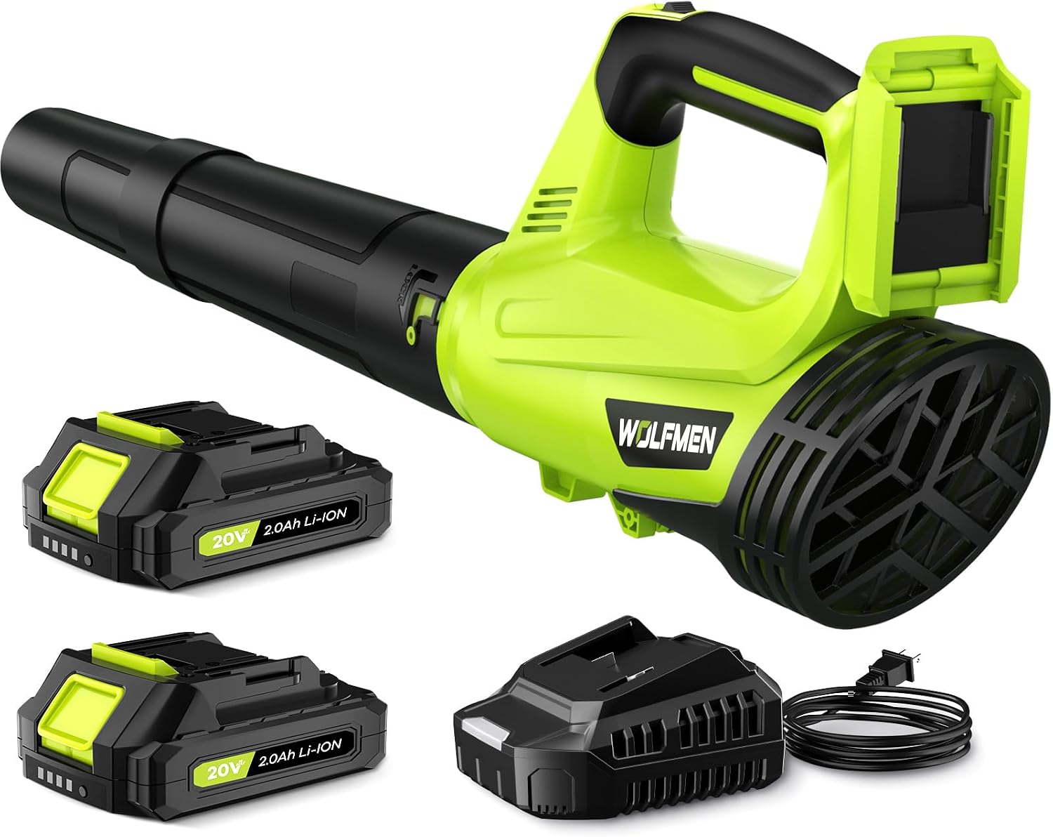 Detalle de WOLFMEN Cordless Leaf Blower with 2 Batteries
