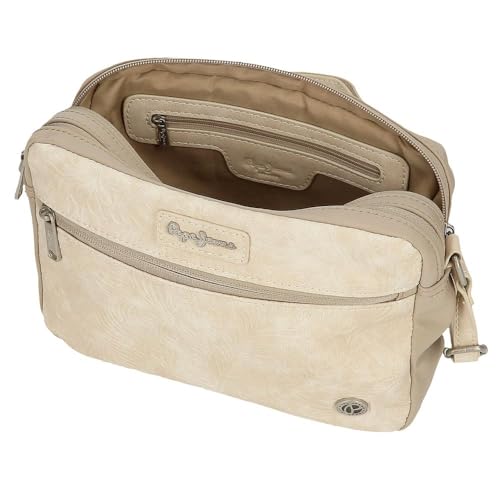 Detalle 2 de Pepe Jeans Jana Bandolera beige 24×16×9 cm