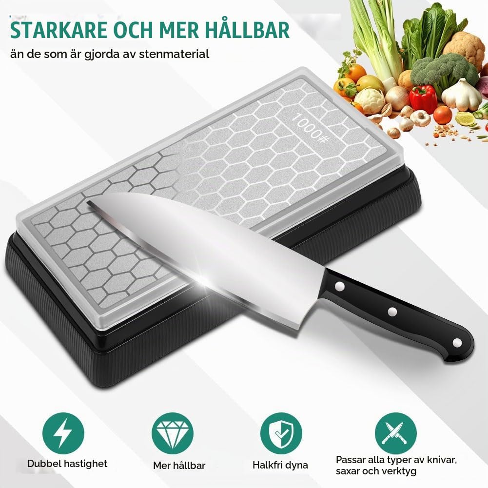 Detalle 2 de Aolso dubbelsidig diamantslipsten 400/1000 med halkfri bas