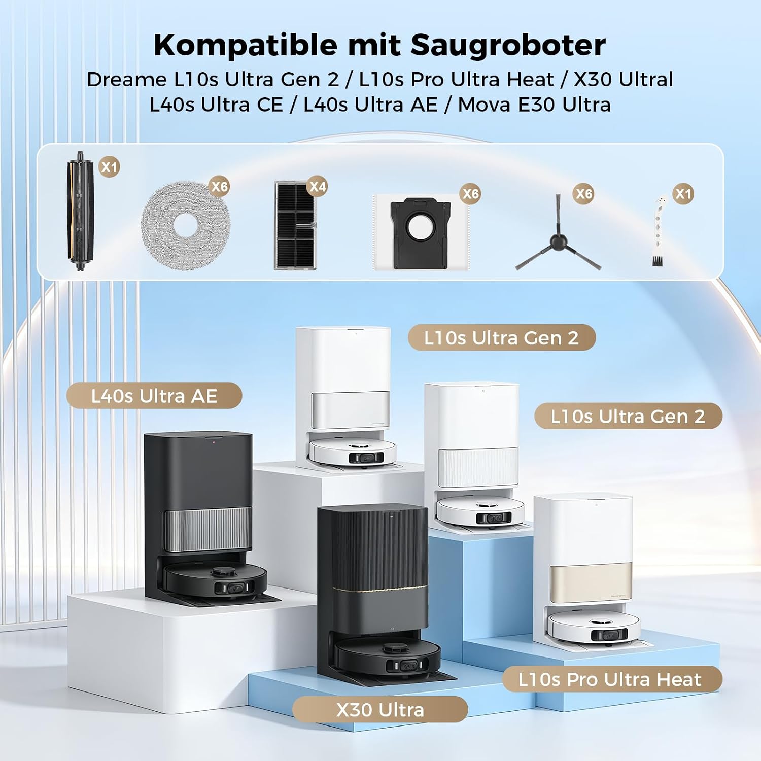 Detalle 2 de TriCut Bürsten-Set für Dreame L10s Ultra
