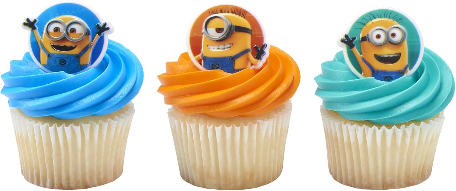 Thumbnail 6 de DecoPac Despicable Me Minions Cupcake Rings, 24-Pack, Reusable Food-Safe Toppers