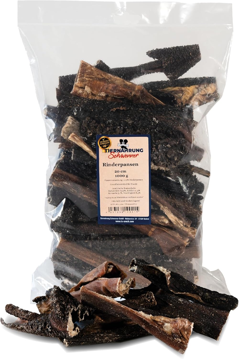 Detalle de Schwenner Rinderpansen Hundesnack 1000 g 🍖