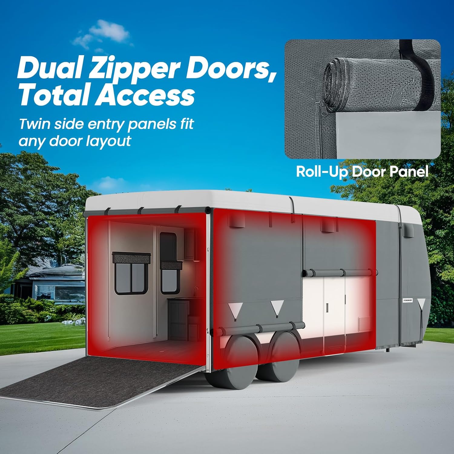 Detalle 2 de KING BIRD RV Cover for 20-22ft Travel Trailers