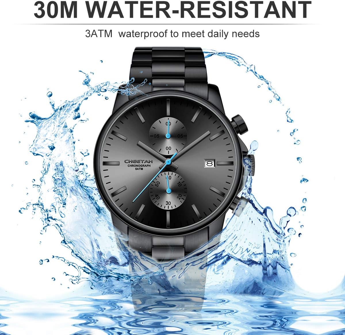Thumbnail 5 de Herrenuhren Chronograph Edelstahl 3ATM